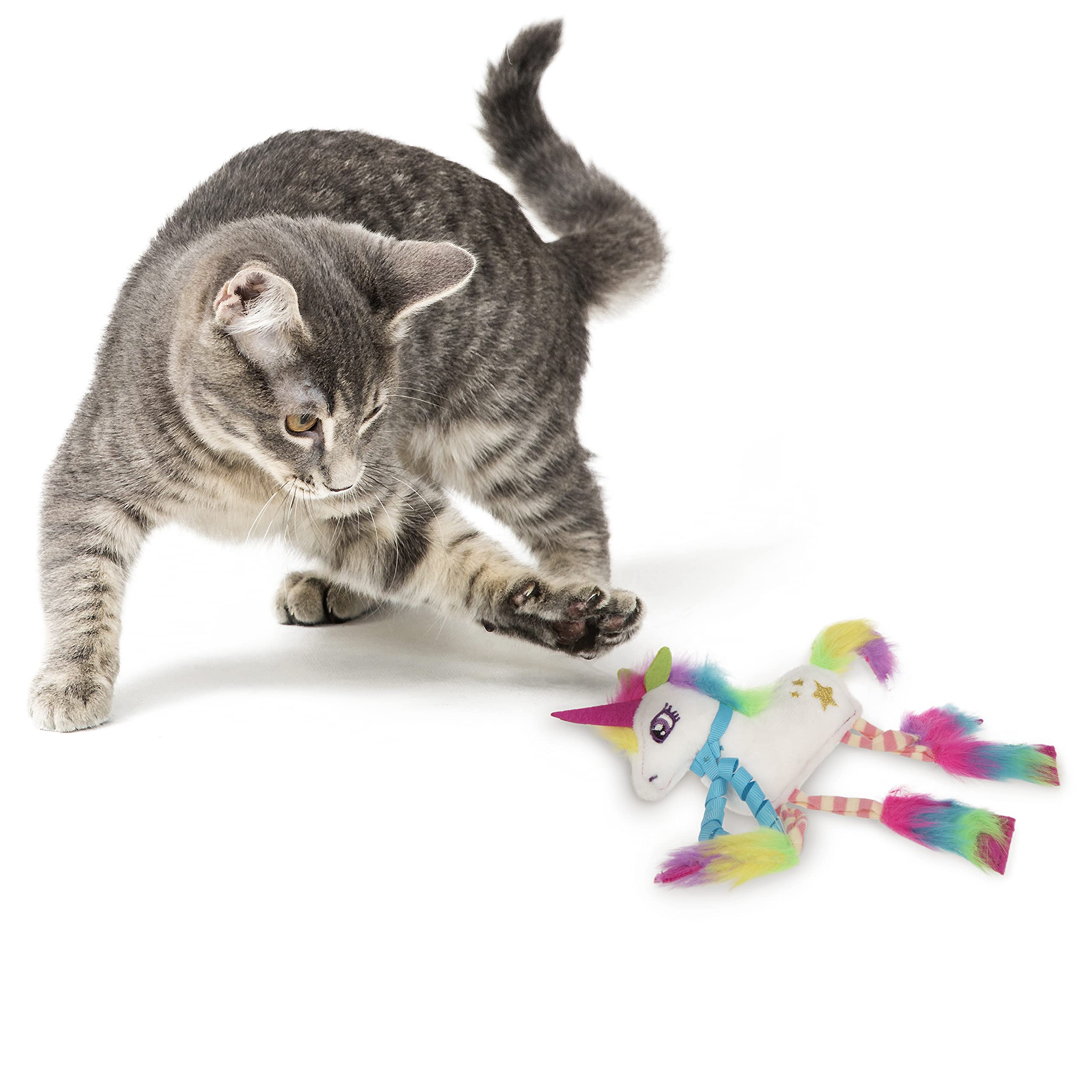 SmartyKat Dazzle Unicorn Crinkle Plush Cat Toy, 1 Count, Polyester Material, Model 38023