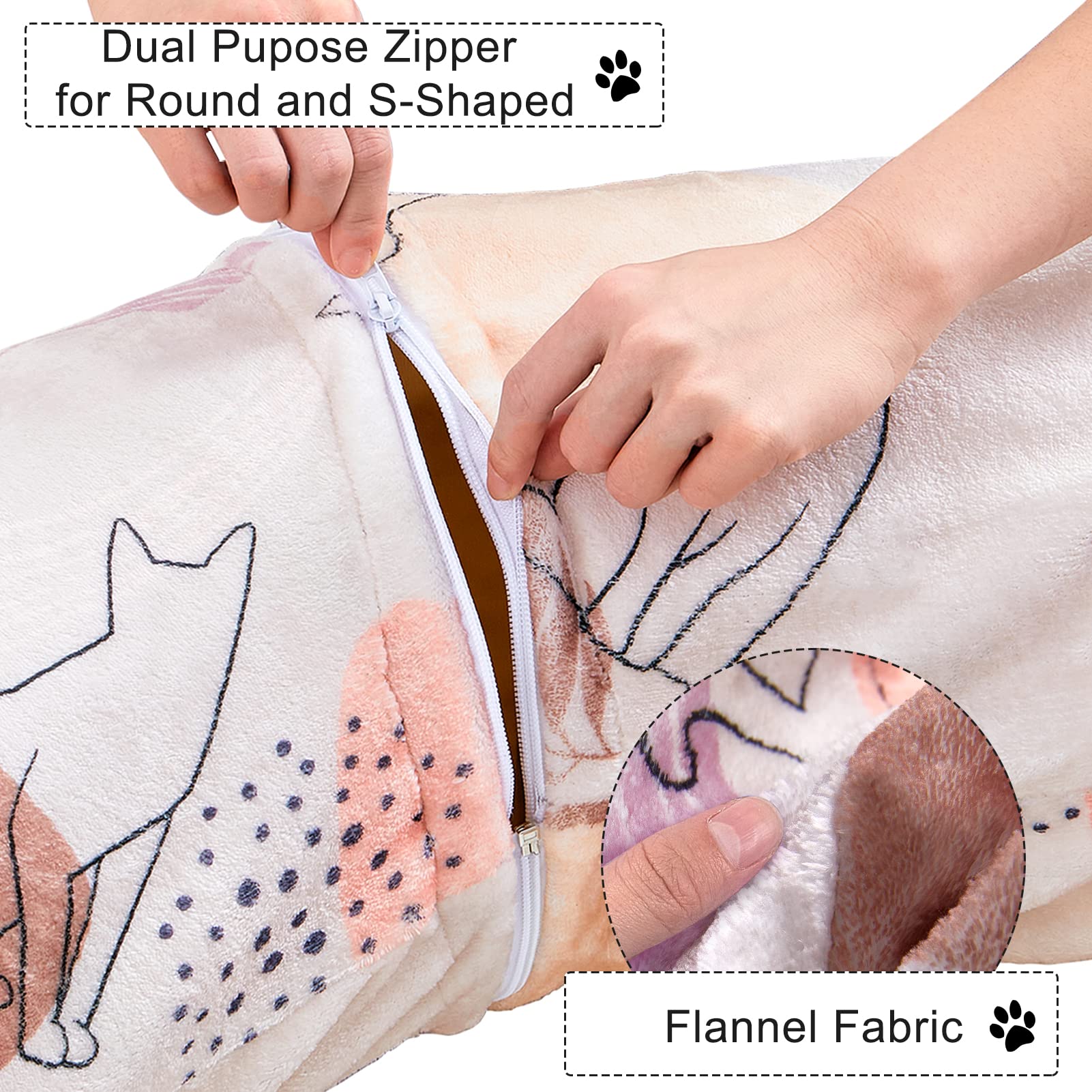 Cat Tunnel Bed, Cat Tunnels Cat Toys For Indoor Cats S-Shape Cat Tube And Cat Donut Tunnel Cave Large Cat Toys Interactive Cat S