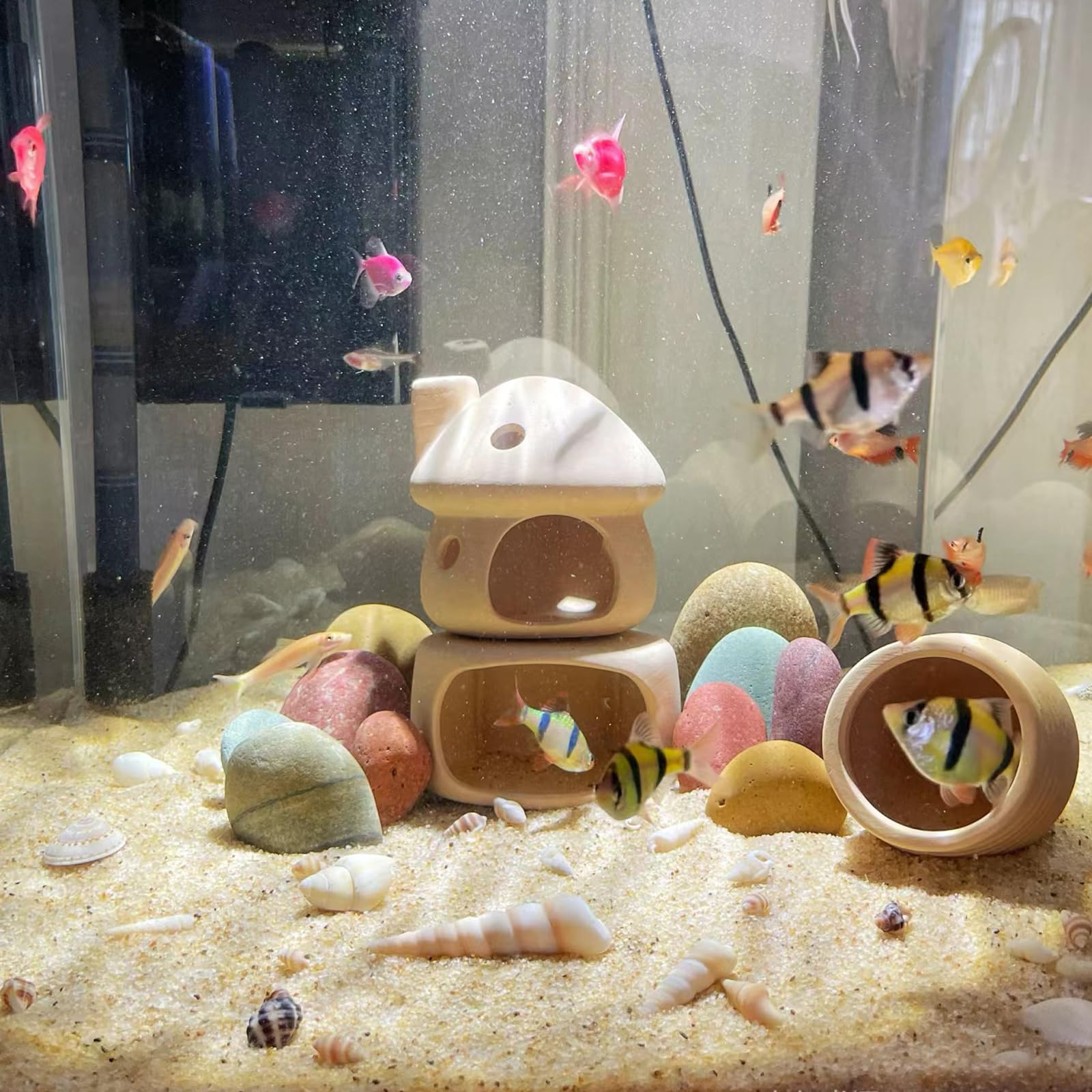 FANTIAN 20 lbs Aquarium Silica Sand. 0.4-0.8 mm Mini Gravel Substrate for Fish Tank, Plants Potted, Fire Pits, Candle, Vase Fill