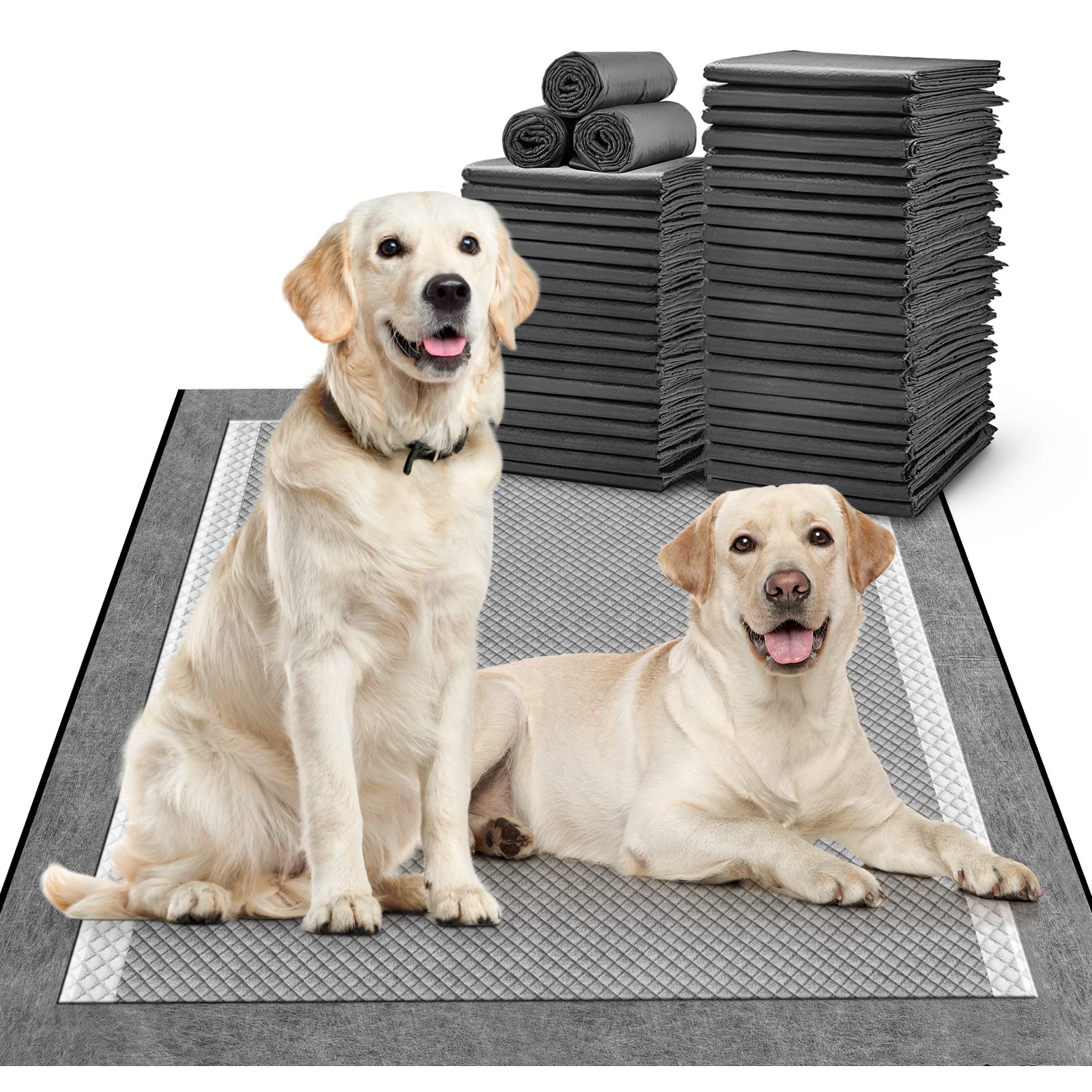 MIZOK Dog Pee Pads 30x36in Extra Large, Dog Pads Charcoal Odor Neutralizing, Pee Pads for Dogs Super Absorbent & Leak-Proof with