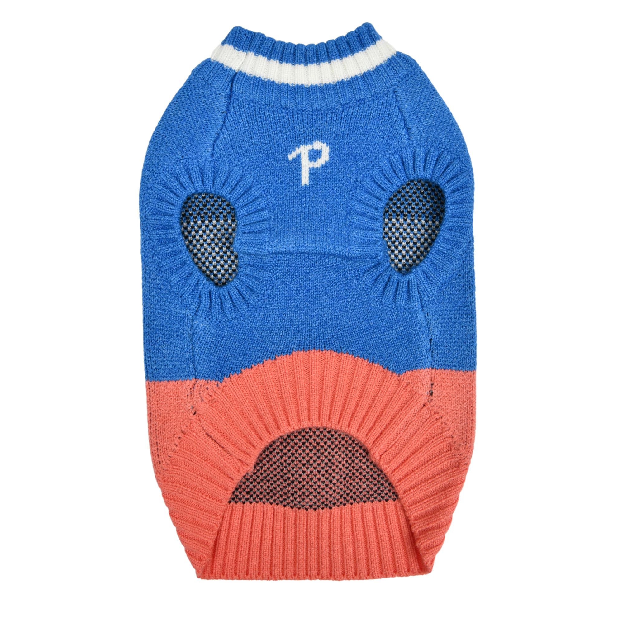 Puppia Bruno Dog Knit Sweater Winter Season For Small And Medium Dogs, Blue, Medium