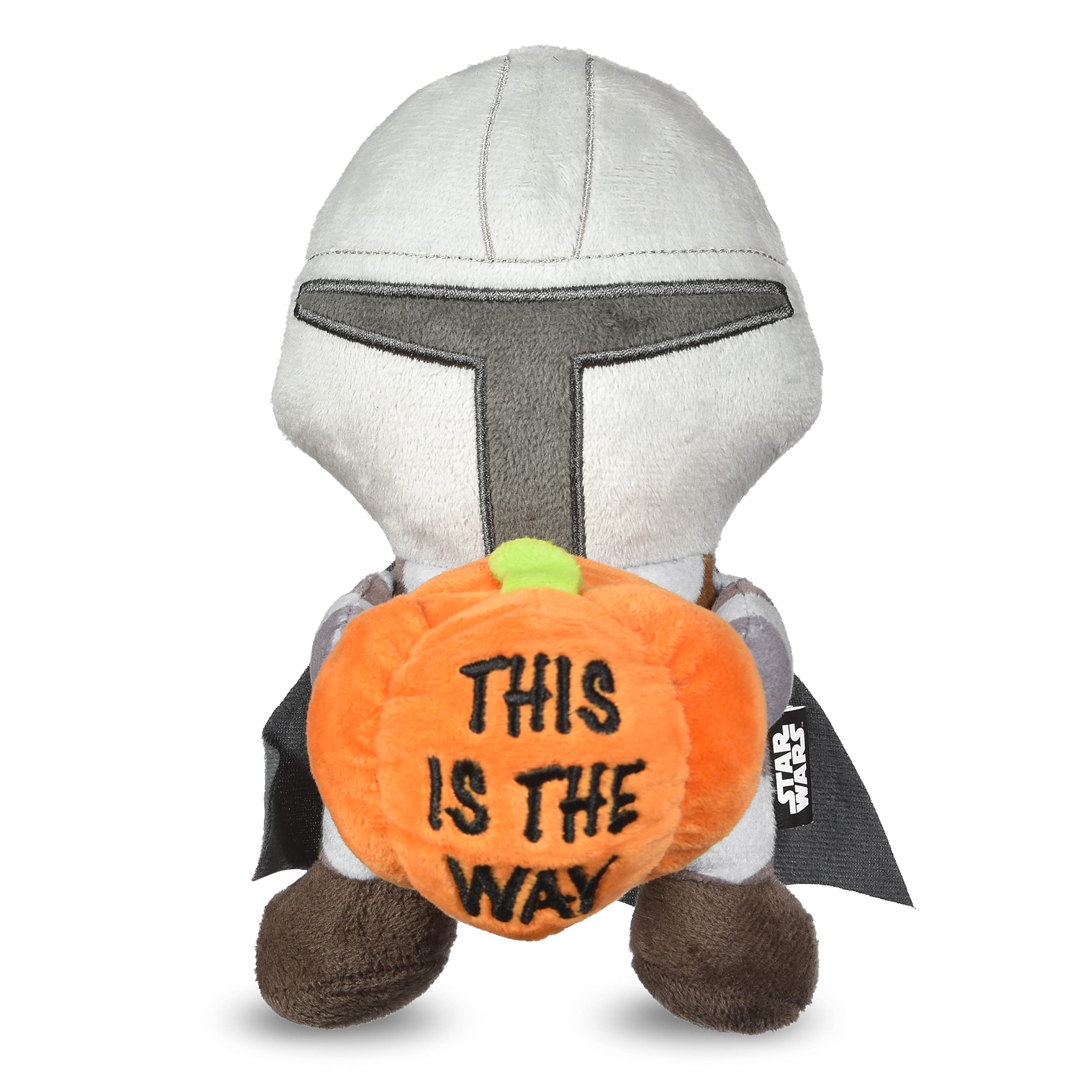 STAR WARS Halloween The Mandalorian 9 Squeaky Plush Pet Toy | for Pets Squeakk Toy | Dog Toys, The Mandalorian | Gifts for Pets,