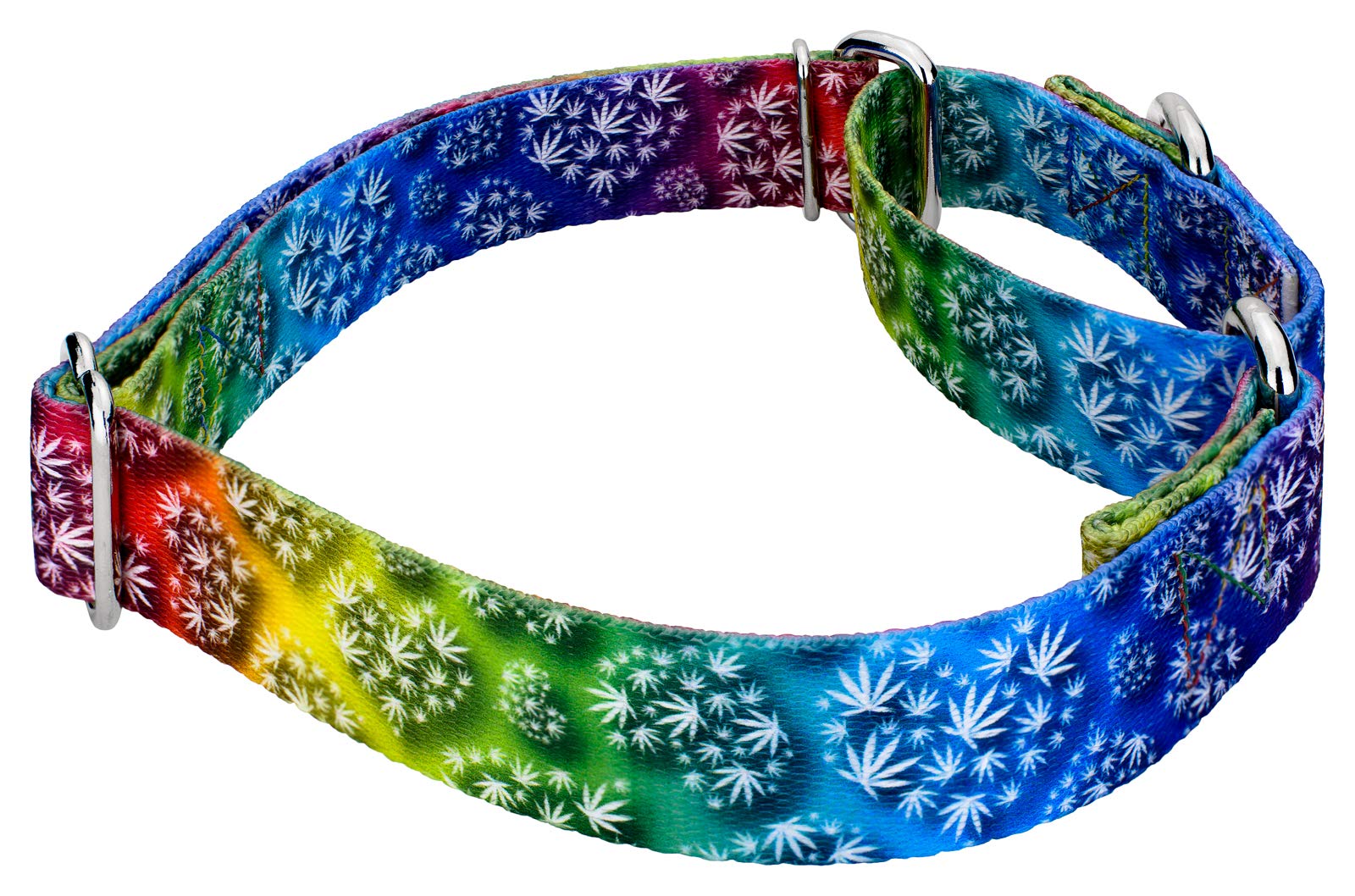 Country Brook Petz - Groovy Ganja Martingale Dog Collar Limited Edition - Groovy Collection Featuring Far Out Designs (1/2 Inch,