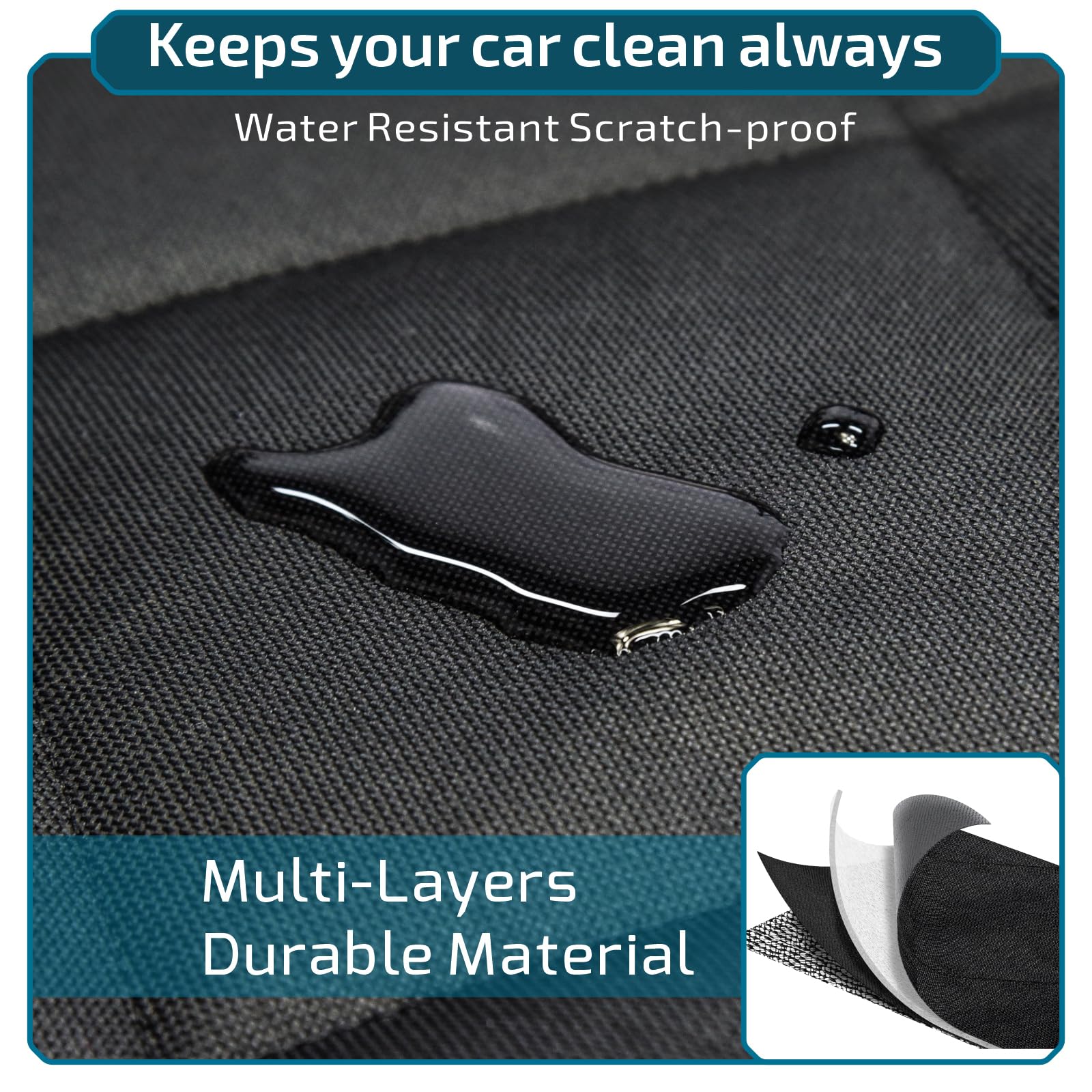 Veckle Suv Cargo Liner For Dogs - Universal Fit Trunk Cover For Dogs Water Resistant Nonslip With Side Flaps, Cargo Liner For Su