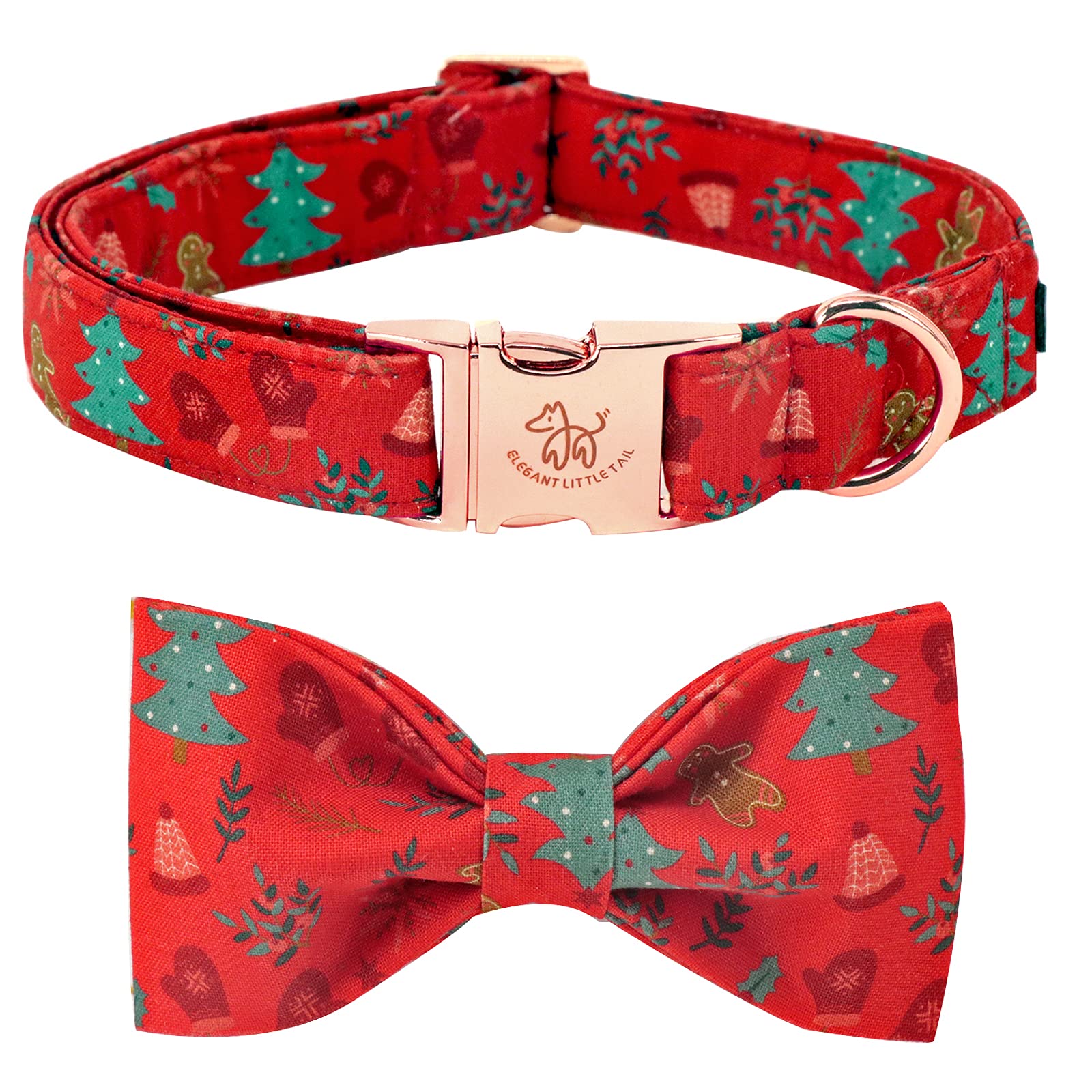 Elegant Little Tail Christmas Dog Collar,Puppy Collar, Male Or Female Dog Collar With Bow Adjustable Soft Bow Tie Dog Collars Fo