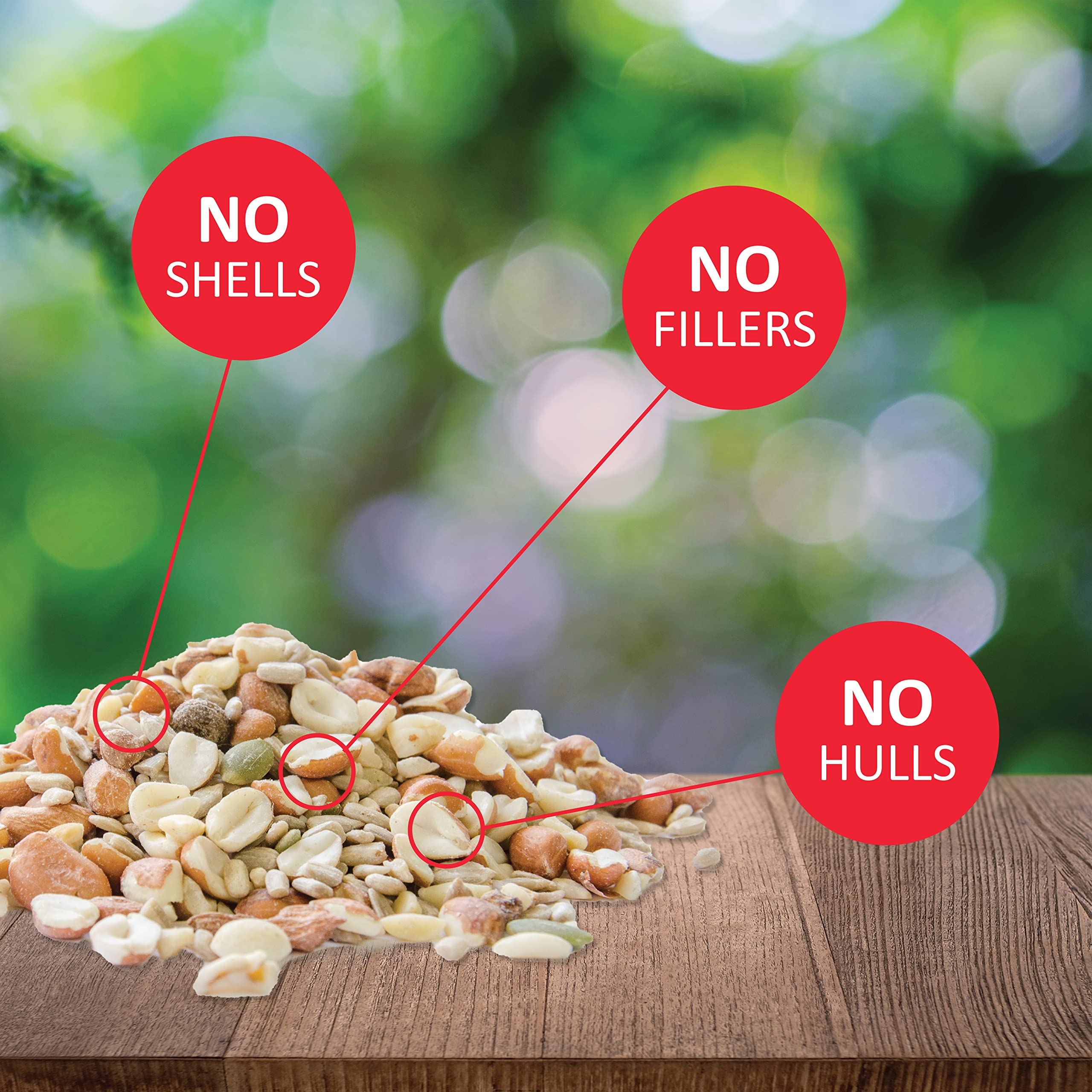 Lyric Delite Wild Bird Seed - No Waste Bird Food Mix with Shell-Free Nuts & Seeds - Attracts Buntings, Chickadees & Finches - 20