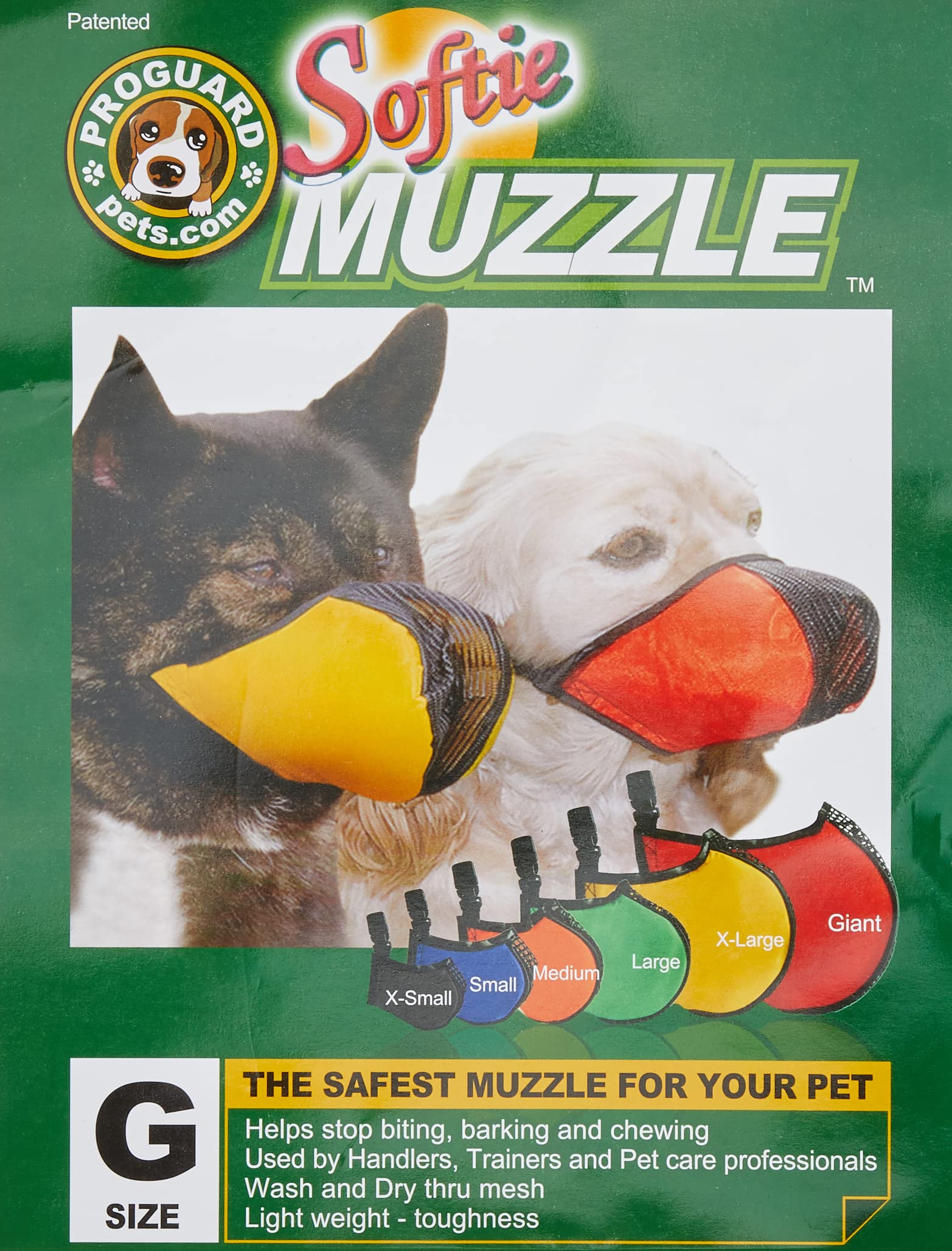 Proguard Softie Dog Muzzle - Giant Size, Red Color, Comfortable & Secure Fit for Large Dogs