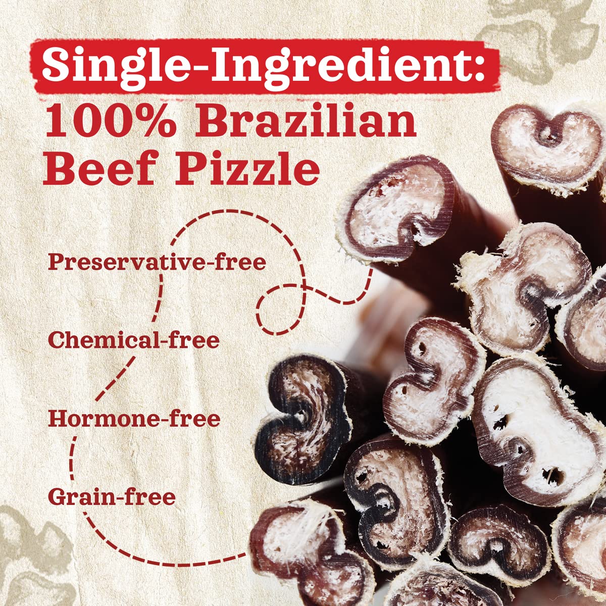 Natural Farm Odor-Free Bully Sticks (12   , 8oz) All-Natural Long-Lasting Chews, 100% Beef Pizzle, Grass-Fed, Grain-Free, Hormon