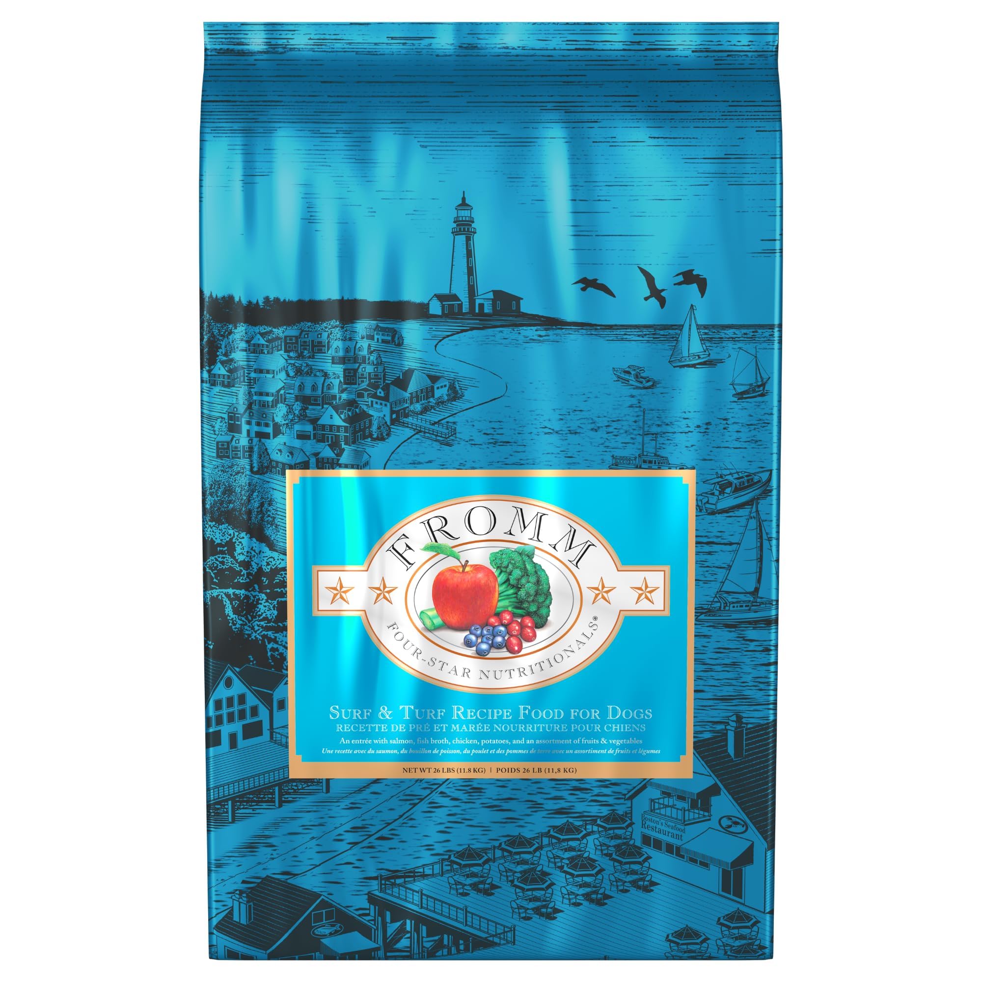Fromm Four-Star Nutritionals Surf & Turf Dog Food - Premium Dry Dog Food - Salmon Recipe - 26 lb