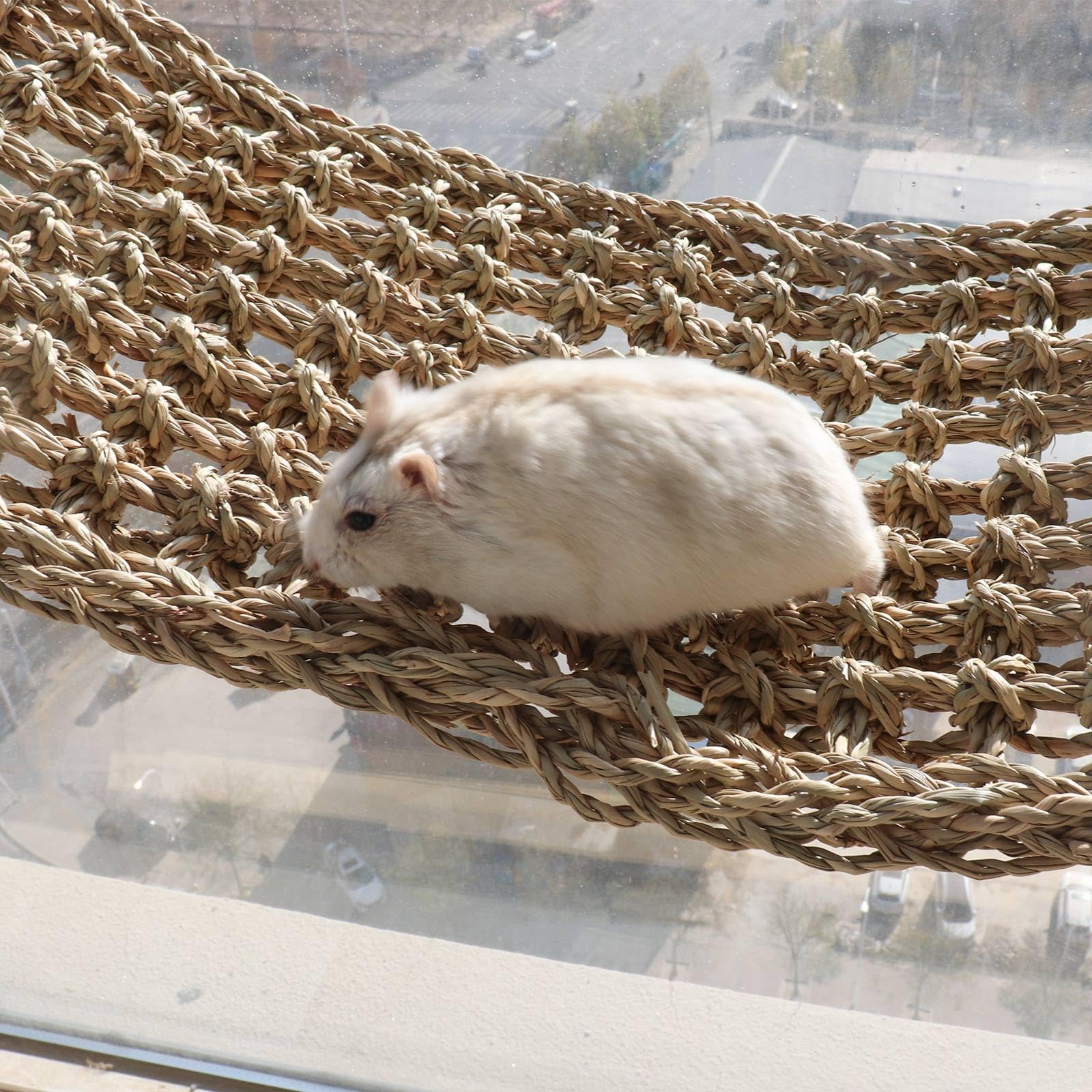 39 X 7 Inch Rat Climbing Toys, Cat Climbing Toys, Small Animals Seagrass Mat Toy, Natural Seagrass Woven Net Hammock With Hooks,