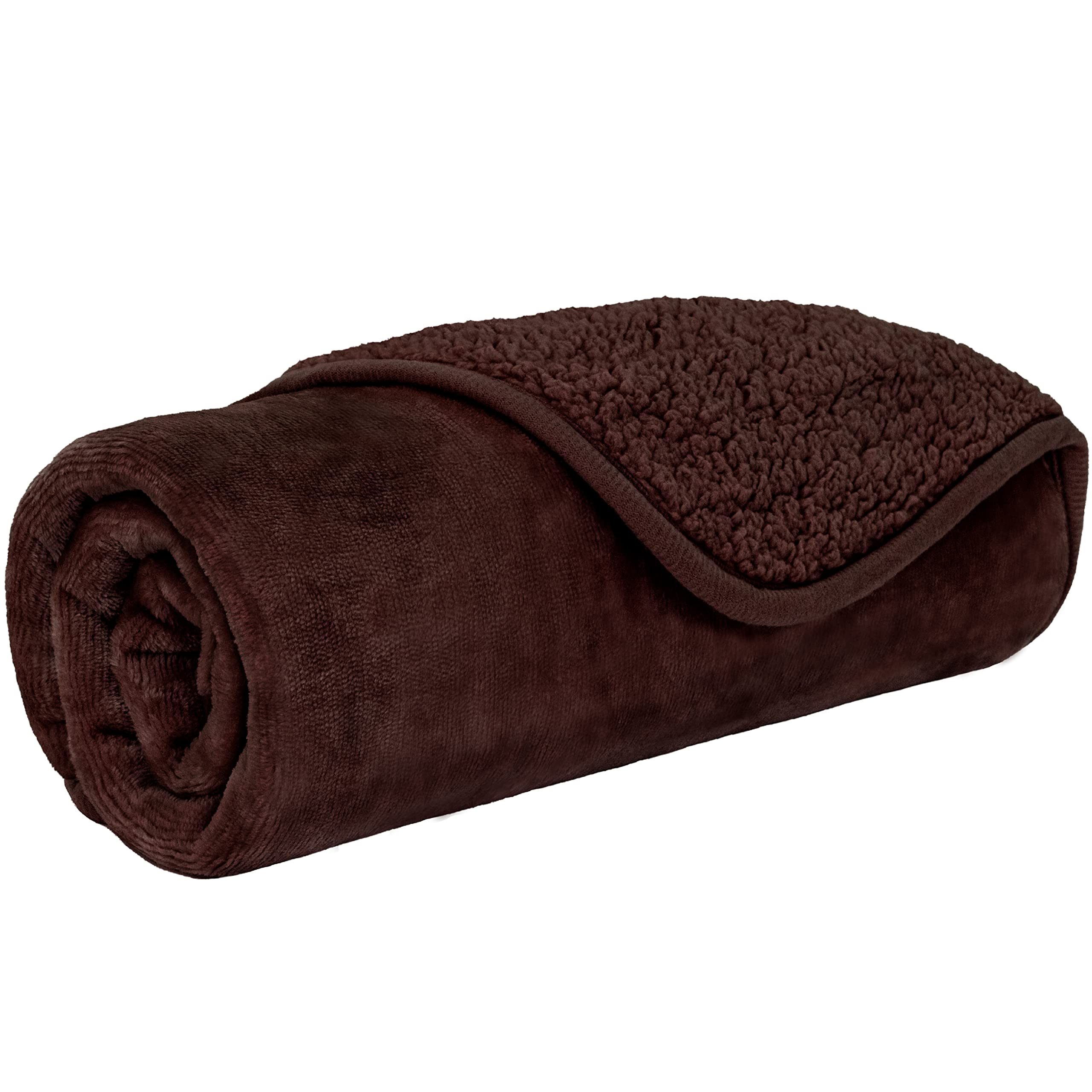 PetAmi Waterproof Dog & Cat Blanket, Pee Proof for Couch, Reversible, Soft Fleece, Washable, 24x32 Brown
