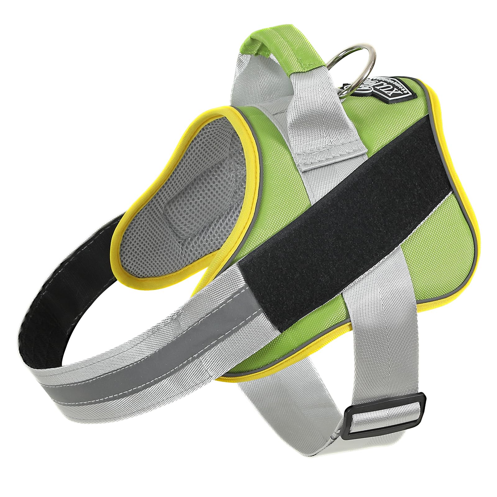 Bolux Dog Harness, No-Pull Reflective Dog Vest, Breathable Adjustable Pet Harness With Handle For Outdoor Walking - No More Pulling, Tugging Or Choking (X-Small (Pack Of 1), Greenyellow)