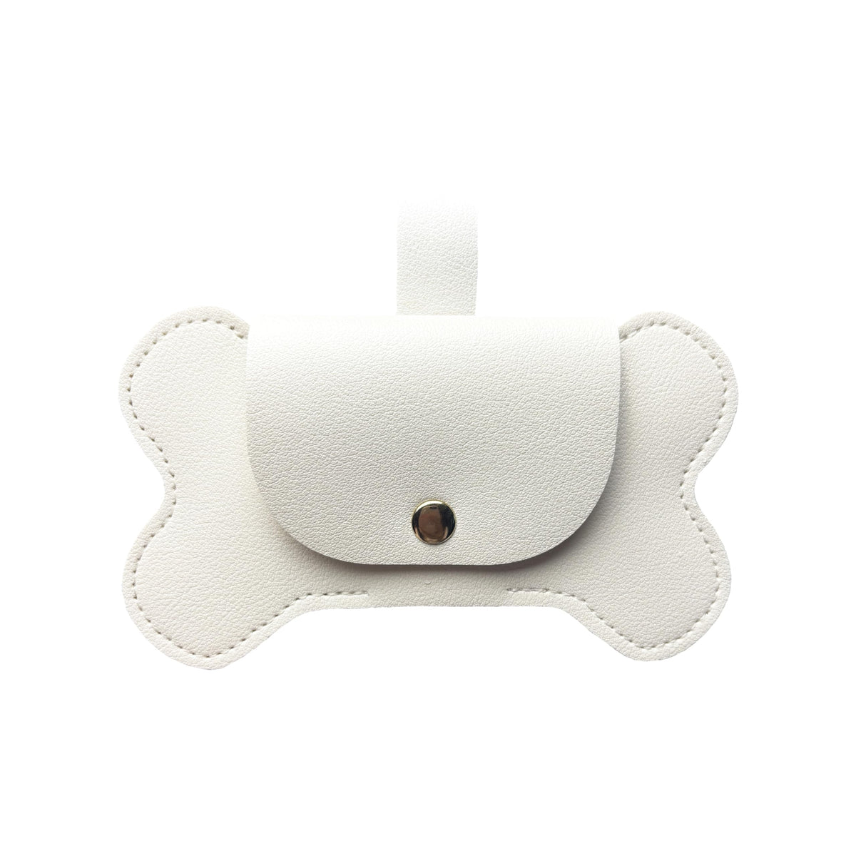 Teumessian Bone-Shaped Dog Poop Bag Holder, Poop Bag Holders For Leashes, Poop Bag Dispenser,White