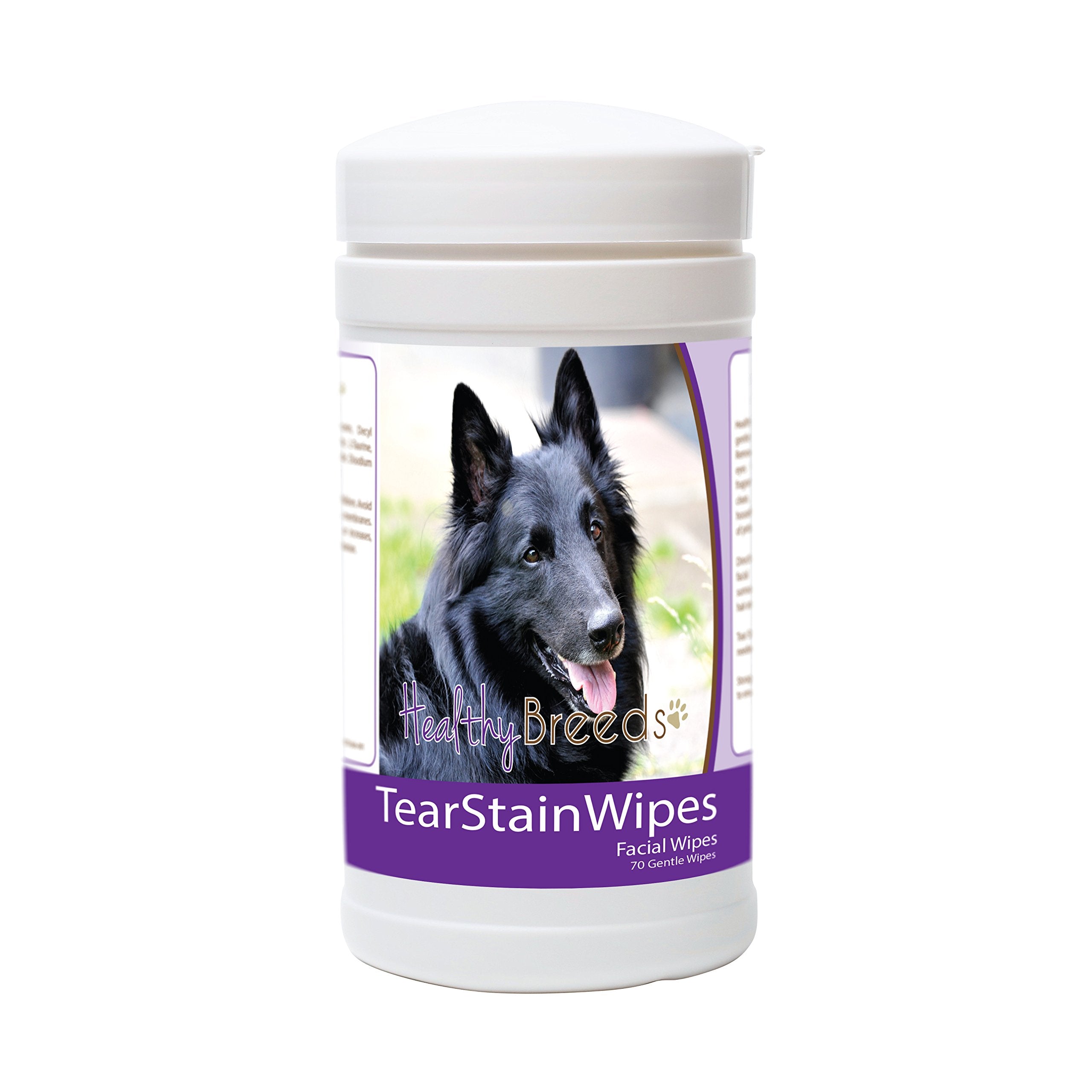 Healthy Breeds Belgian Sheepdog Tear Stain Wipes 70 Count