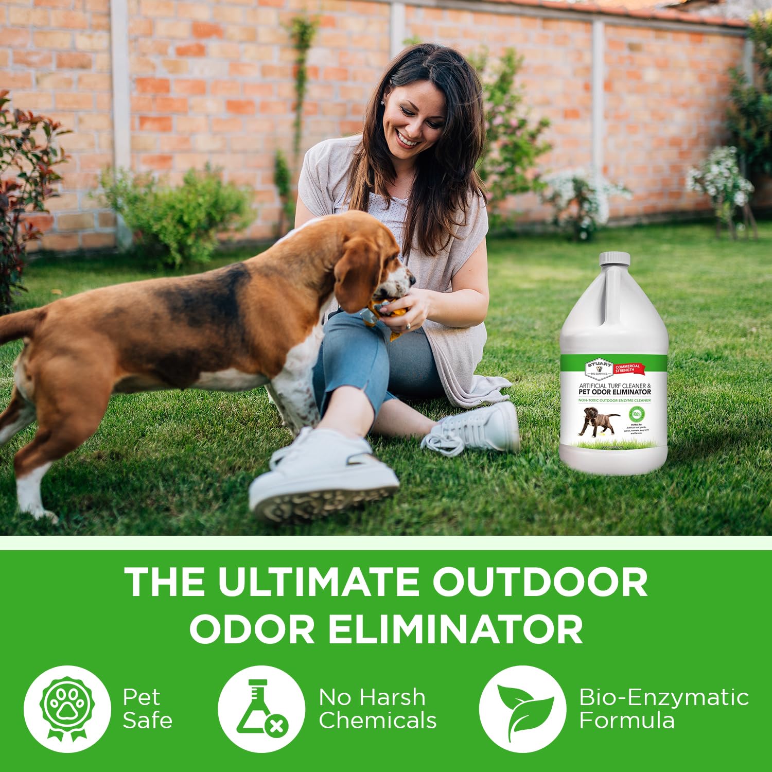 Stuart Pet Supply Artificial Turf Cleaner And Outdoor Pet Odor Eliminator Concentrate Is Ideal For Yards, Artificial Grass And P