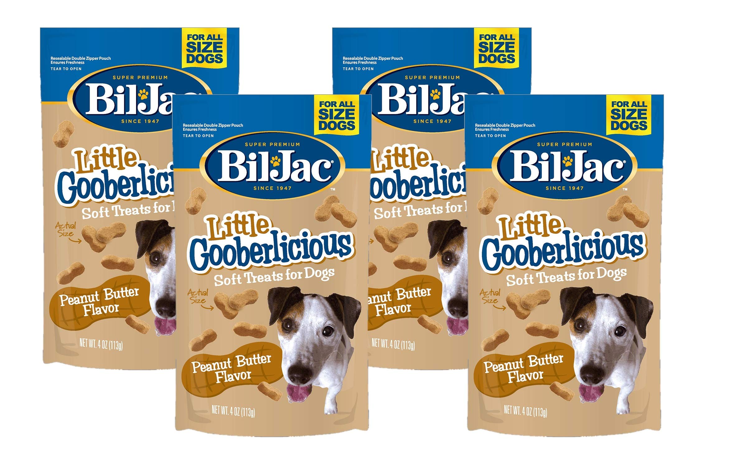 Bil-Jac Dog Treats - Gooberlicious Dog Treats Chicken Liver Soft Puppy Training Treat Rewards, 4oz Resealable Double Zipper Pouc