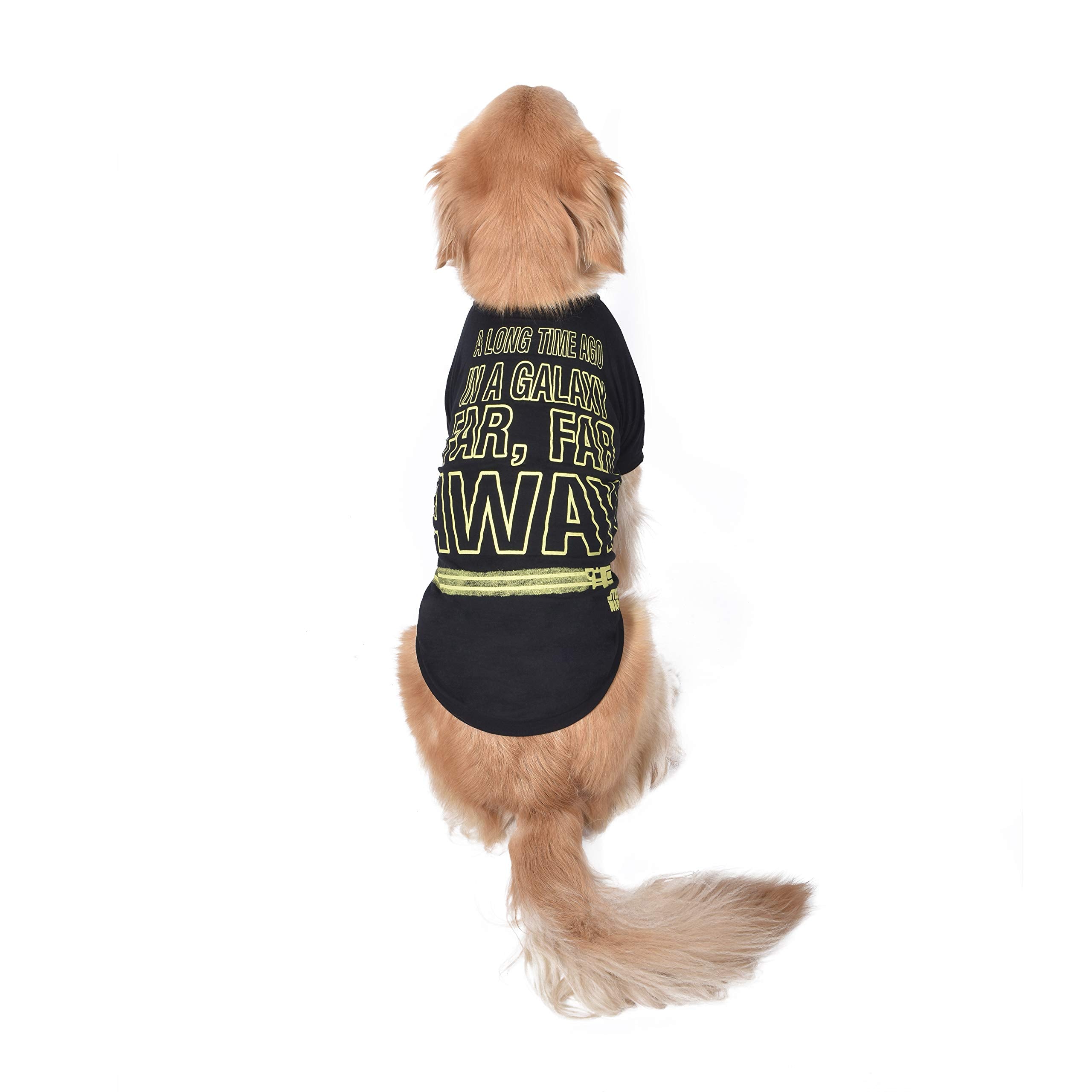 Star Wars For Pets Galaxy Far, Far Away Dog Tee - Black Star Wars Dog T-Shirt - Soft Dog Shirt, Large - Cute And Adorable Dog Cl