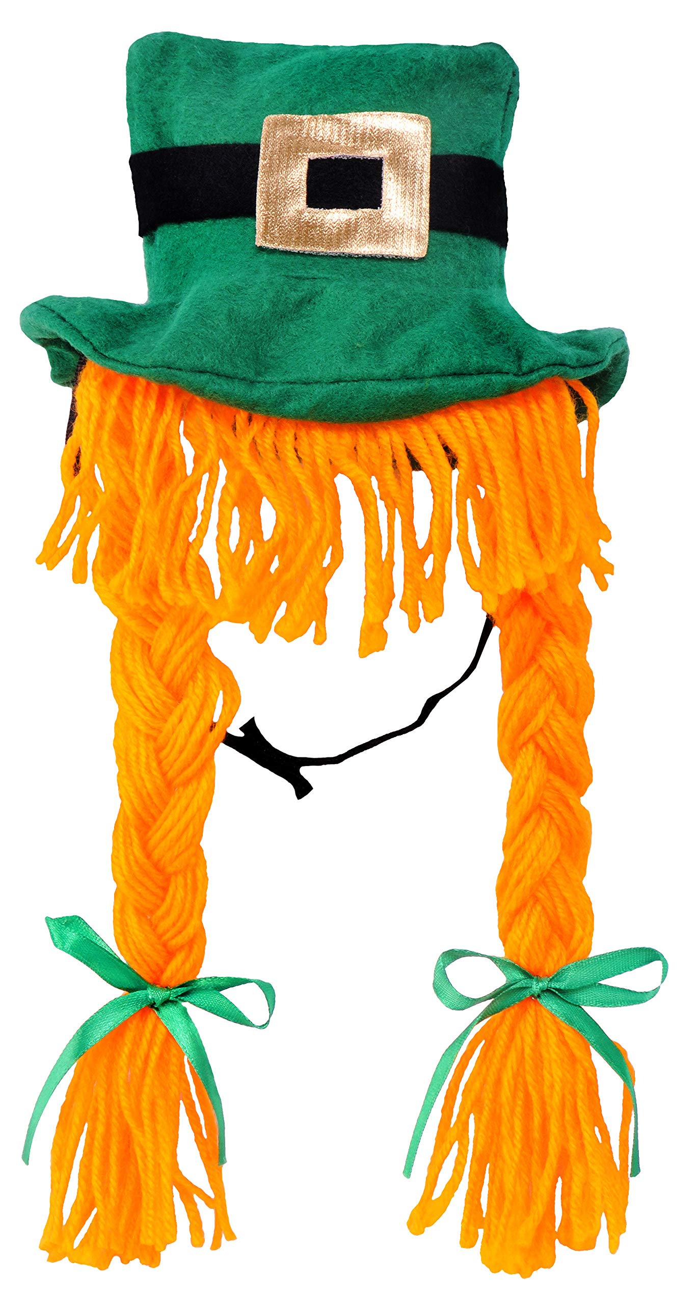 Rubie's St. Patty's Day Girl Pet Costume Hat with Braids, Small/Medium