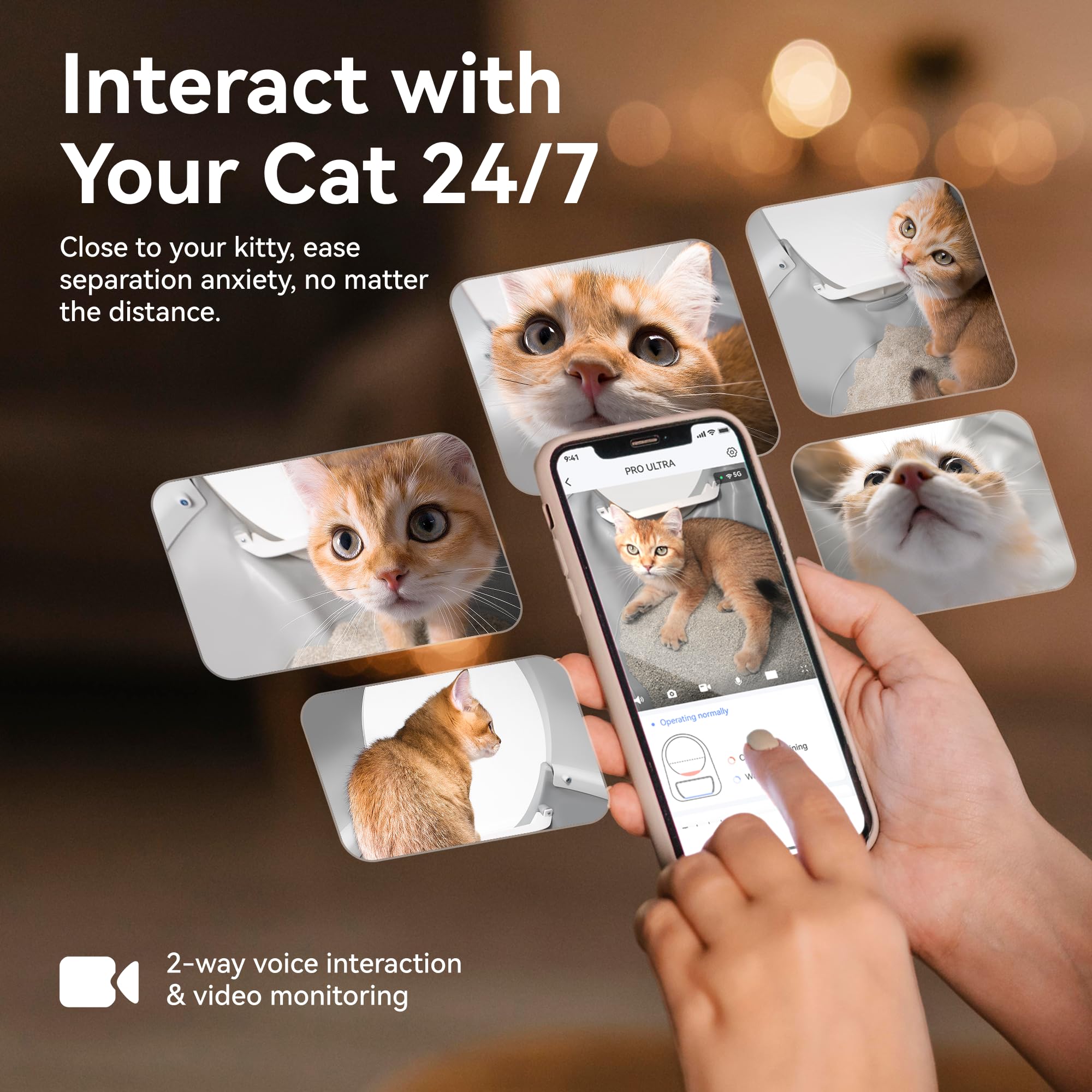 Catlink 2025 New Ultra Self Cleaning Litter Box With Ai Camera, 5G Wifi Automatic Cat Litter Box Self Cleaning For Multi-Cat, Ap