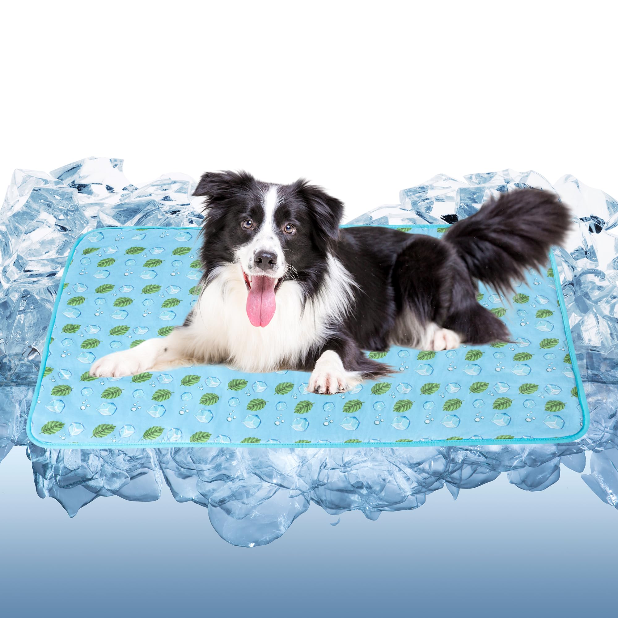 Delifur Dog Cooling Mat- Pet Cooling Mat Outdoor For Dogs Self Cooling Pad For Puppy Small Medium Dog Machine Washable (Large, B