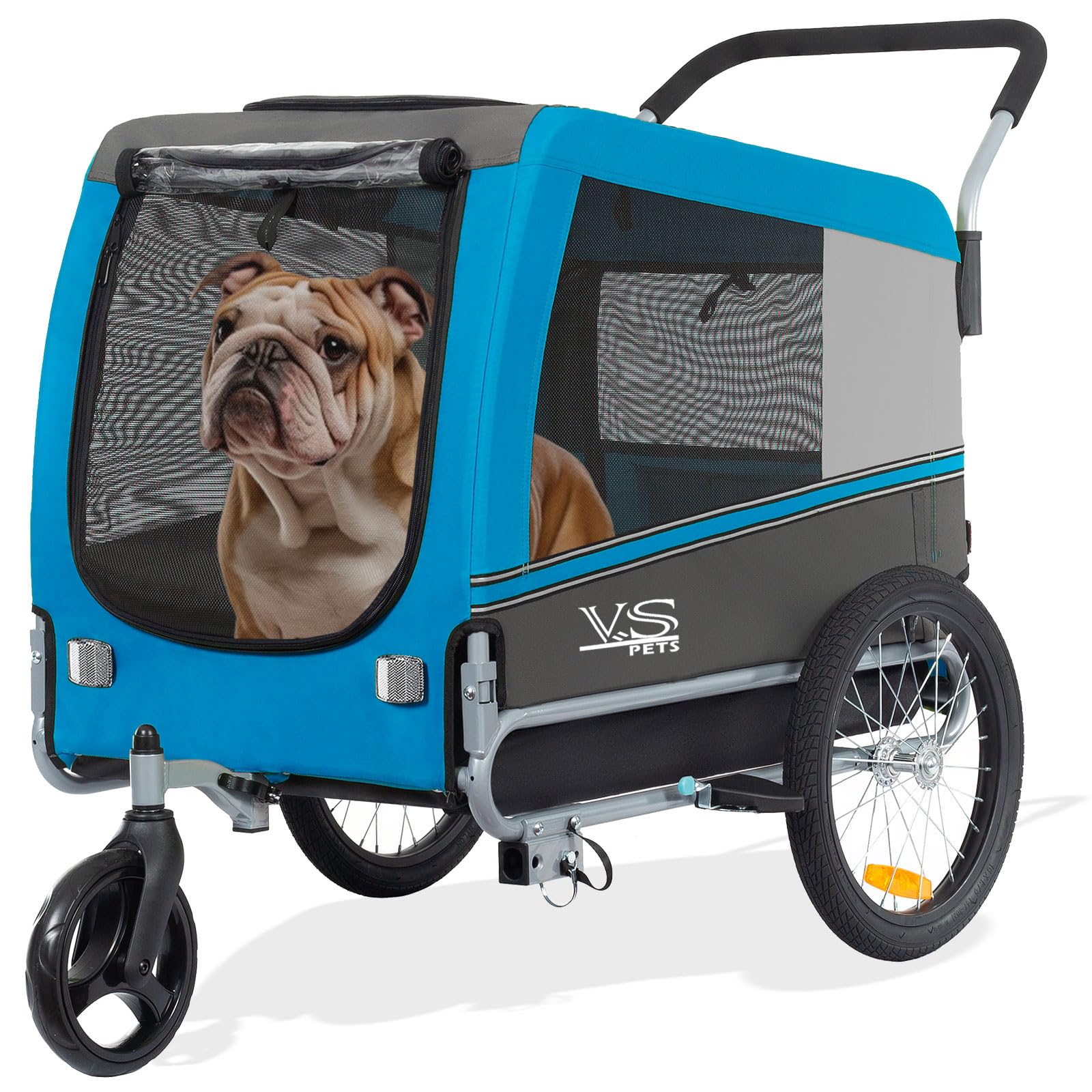 Veelar Sports Pet Bike Trailer & Stroller For Small,Medium Or Large Dogs,Bicycle Trailer For Dogs (Lime Green, Large)