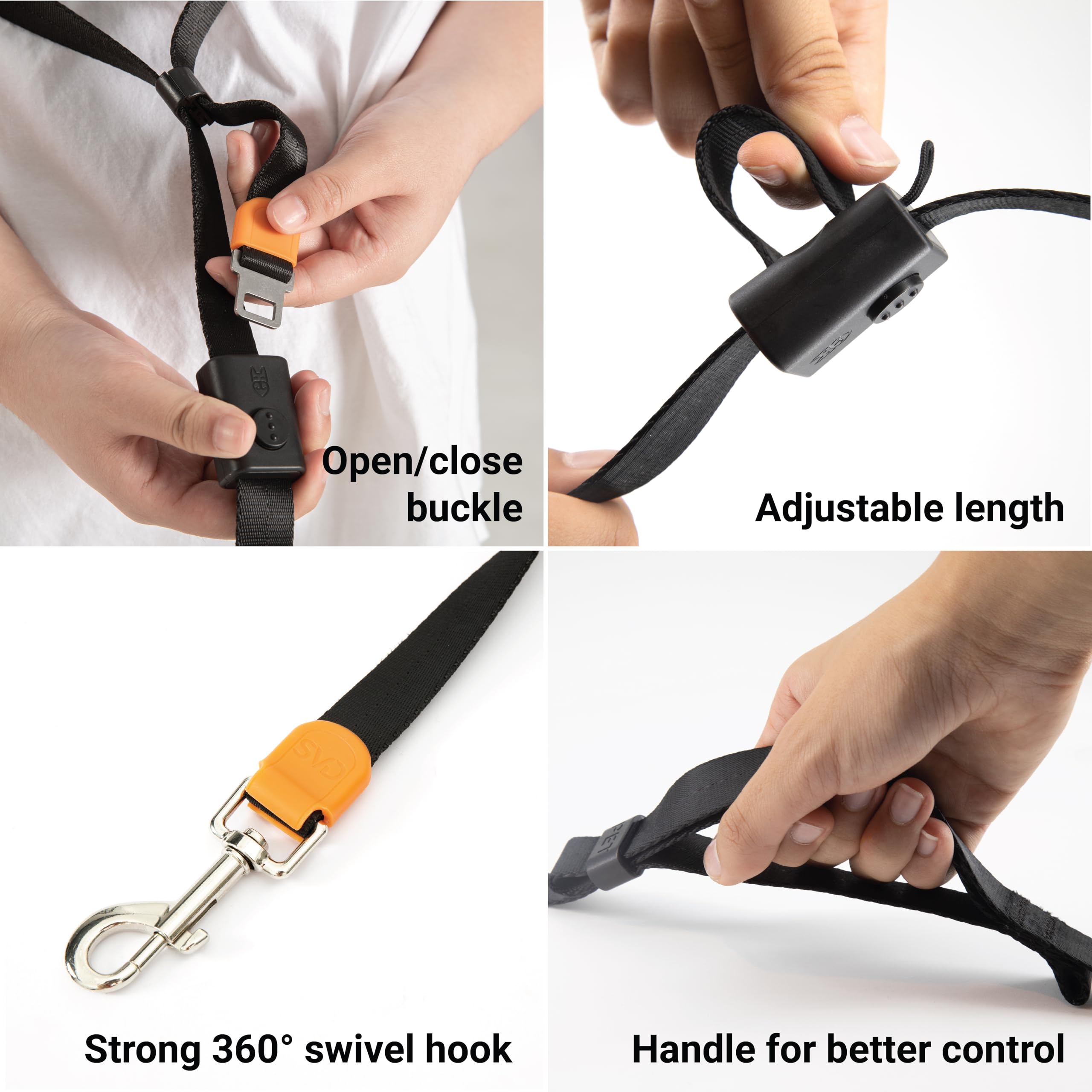 Svd.Pet 4-In-1 Hands Free Dog Leash, Versatile Crossbody Dog Leash With Easy Release Buckle, Adjustable Waist Fit For Walking, J