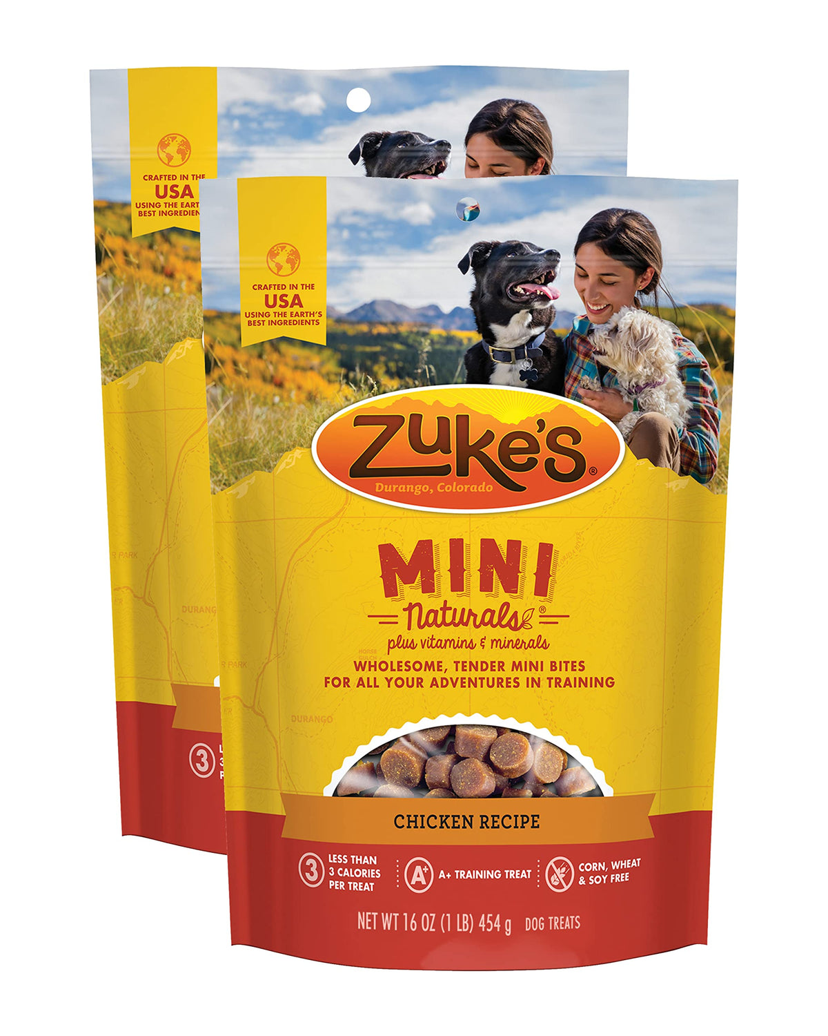 Zuke'S Mini Naturals Dog Training Treats, Soft Mini Dog Treats With Vitamins & Minerals, Made For All Breed Sizes Chicken, 16 Ounce (Pack Of 2)