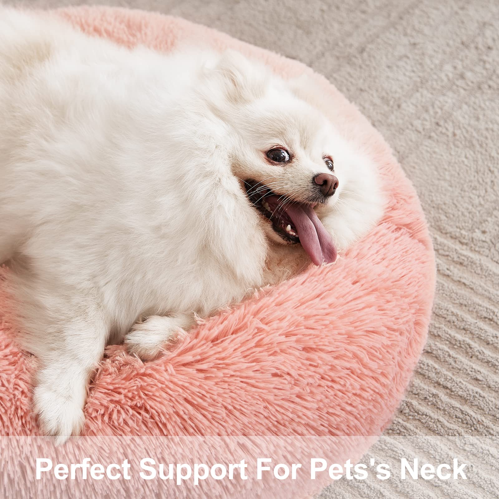 Mixjoy Orthopedic Dog Bed Comfortable Donut Cuddler Round Pet Beds Ultra Soft Washable Dog And Cat Cushion Bed (20''/23''/30'')