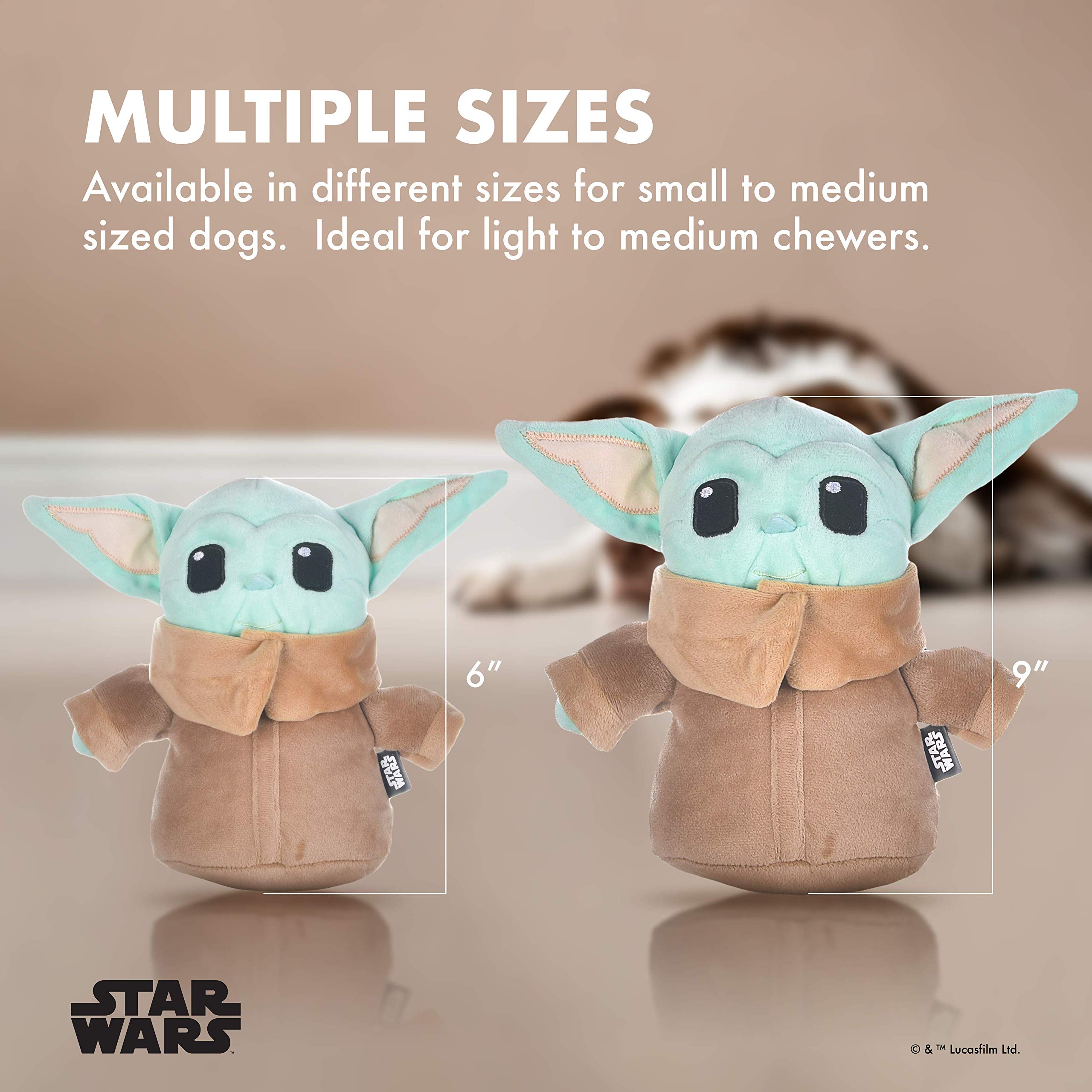 Star Wars Mandalorian The Child Plush Figure Dog Toy | 6 Inch Small Dog Toy from Star Wars the Mandalorian - Soft and Plush Dog