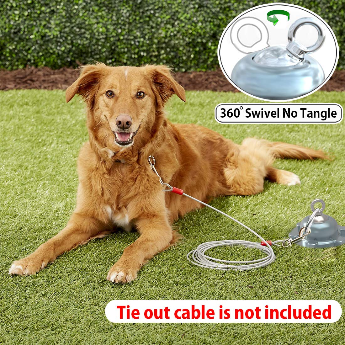 360° Swivel Dog Tie Out Stake Dog Anchor - 2025 Upgrade - Heavy Duty Stainless Steel Dog Yard Stake For Small To Large Dogs 6 Pcs Dog Tethers Holds 1500Lbs Of Pull Force Great For Yard Camping Outdoor