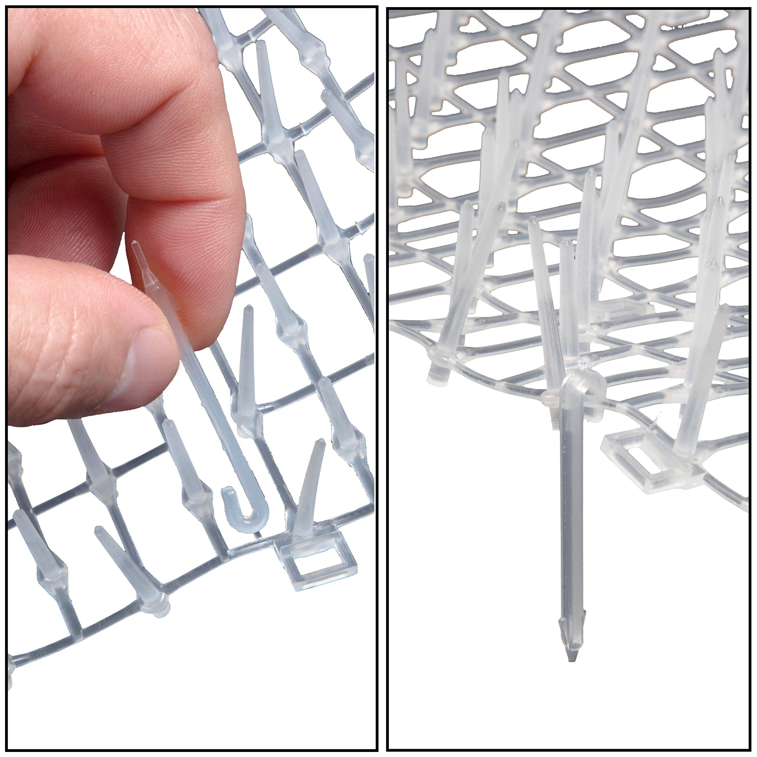 Tapix Cat Scat Mat Clear (8 ft x 12 in) - Anti-Cat Network with Spikes, Digging Stopper, Indoor/Outdoor Cat Deterrent