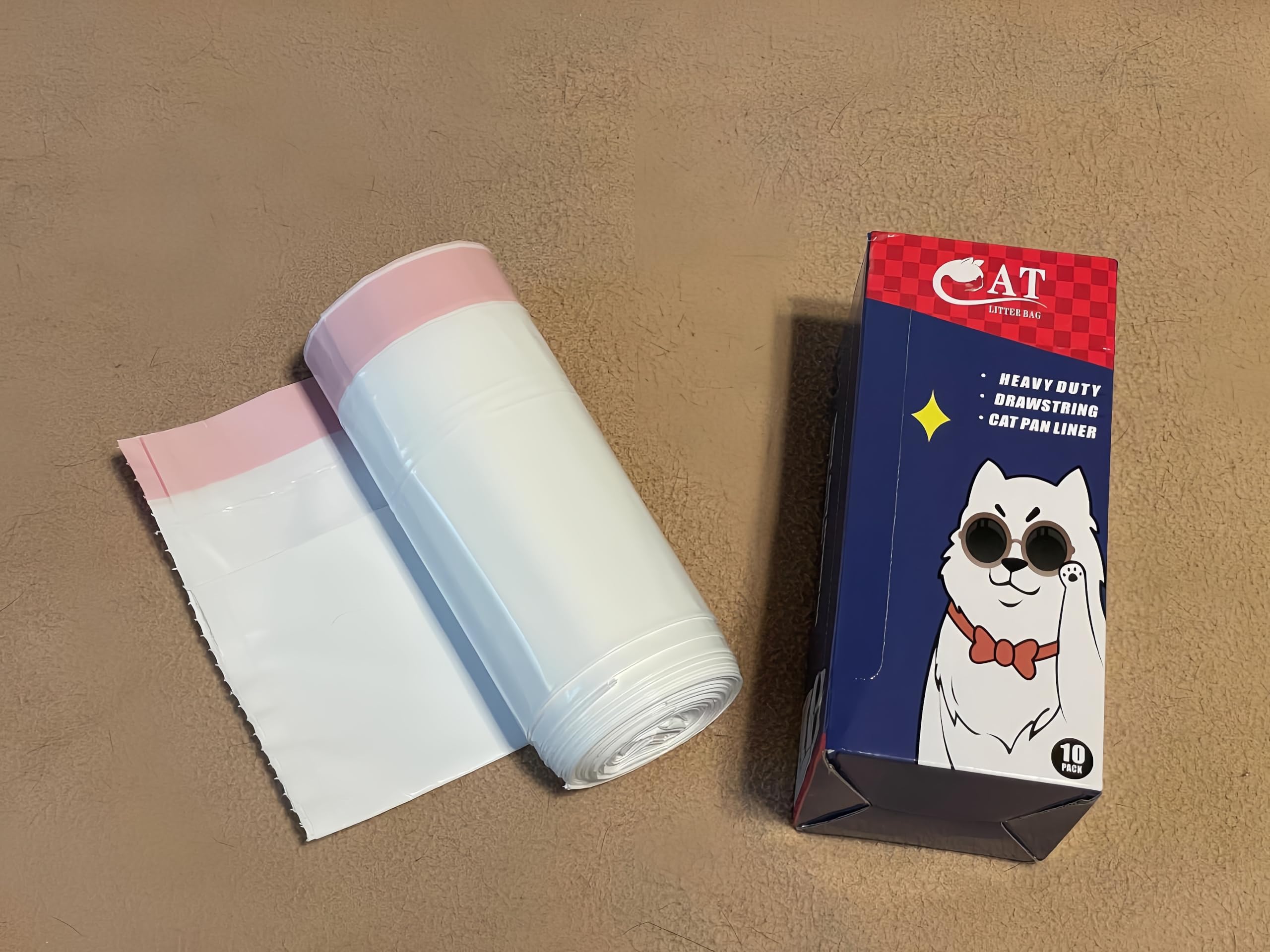 Home Wing Litter Box Liners Jumbo, 20 Count Cat Box Liners, Durability, Thickness,Handy Drawstring, Leak-Proof (2 Boxes/20 Count