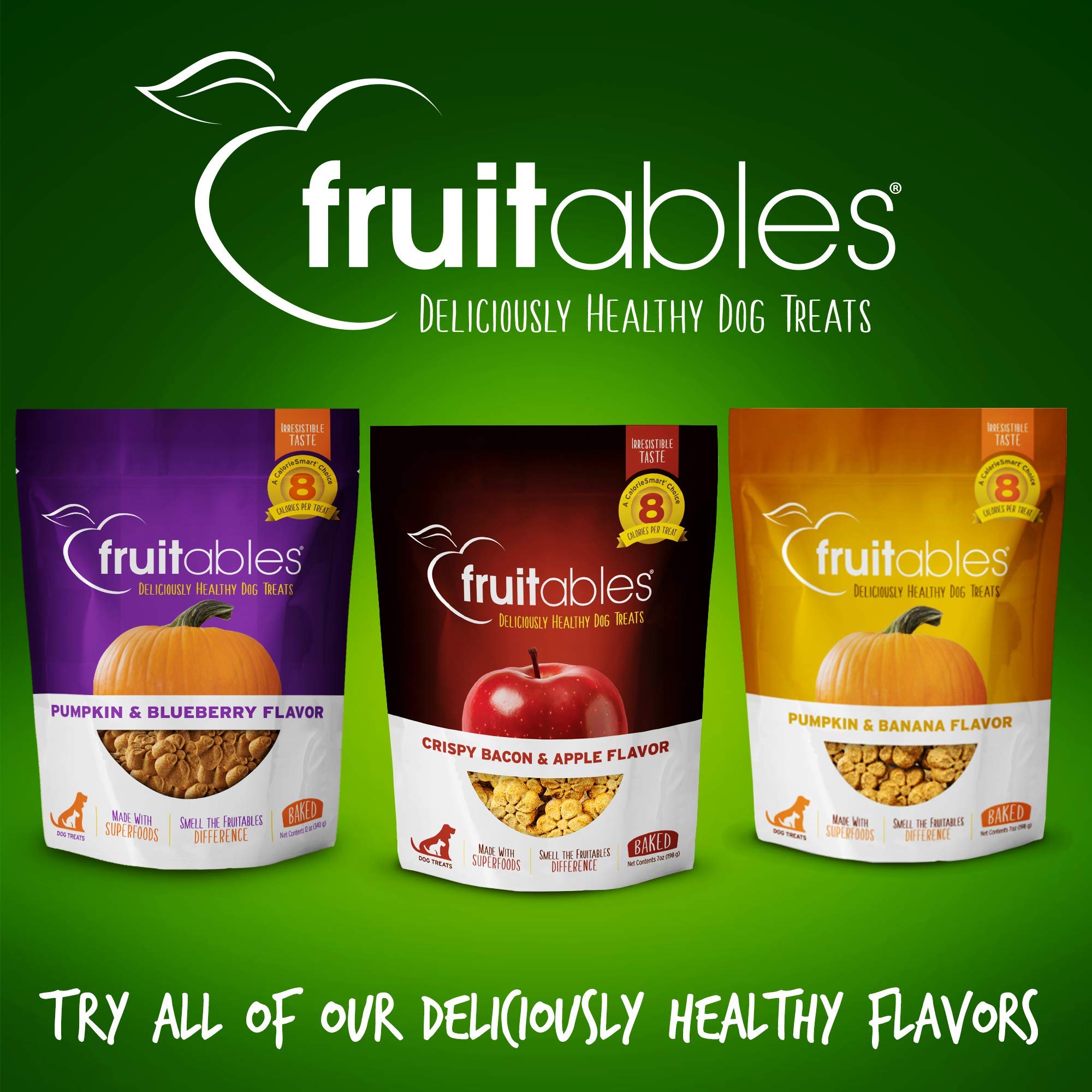 Fruitables Baked Dog Treats ?Pumpkin And Apple ?Dry Biscuit ?12Oz
