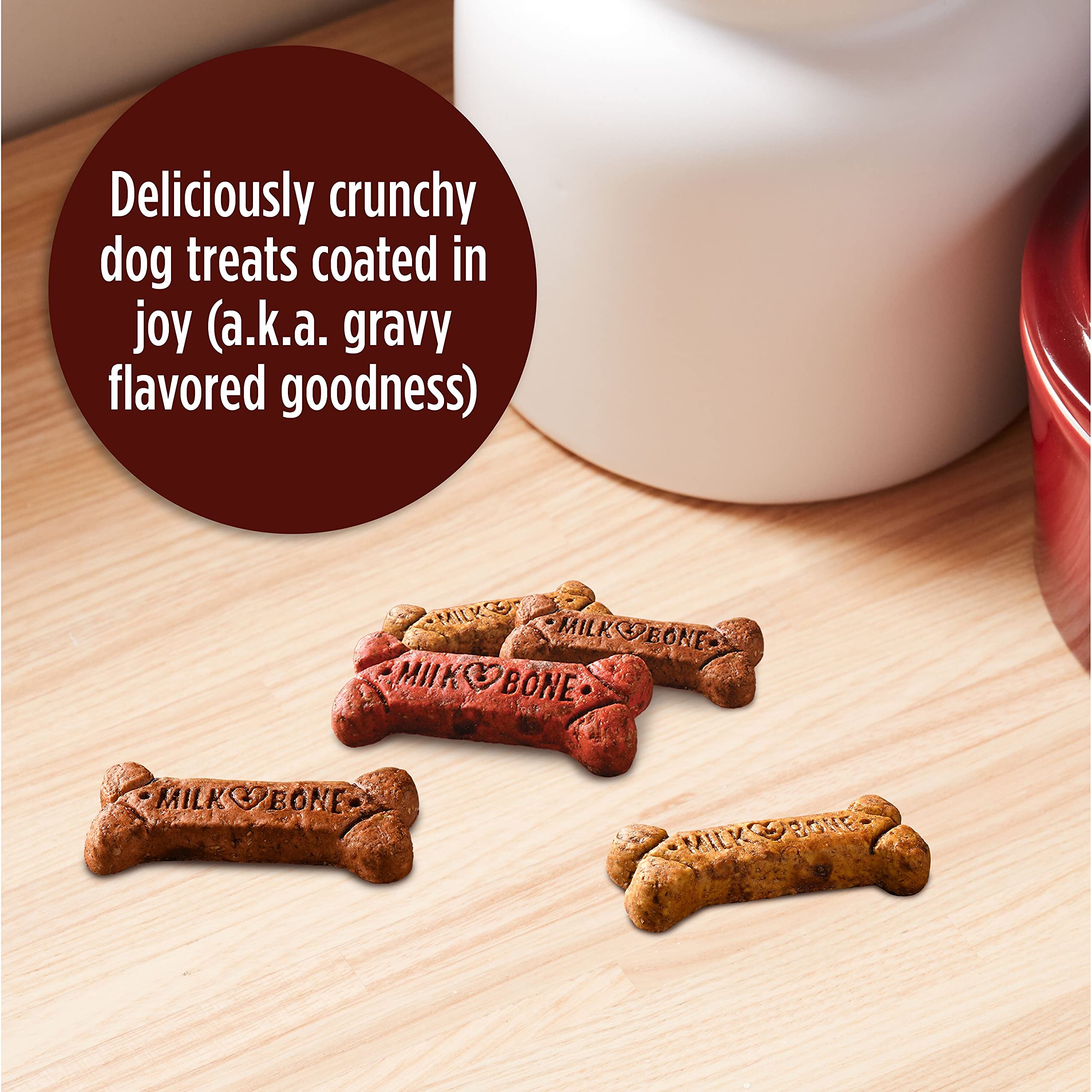 Milk-Bone Gravy Bones Dog Treats with 4 Savory Meat Flavors Coated in Gravy, 60 Ounce (Pack of 3)