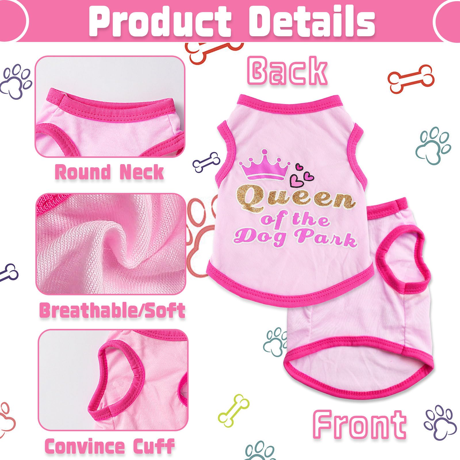 4 Pieces Dog Shirts Dog Clothes For Small Dogs Girl Boy Summer Puppy Clothes For Chihuahua Yorkie Soft Cute Pattern Pet Cat Clot