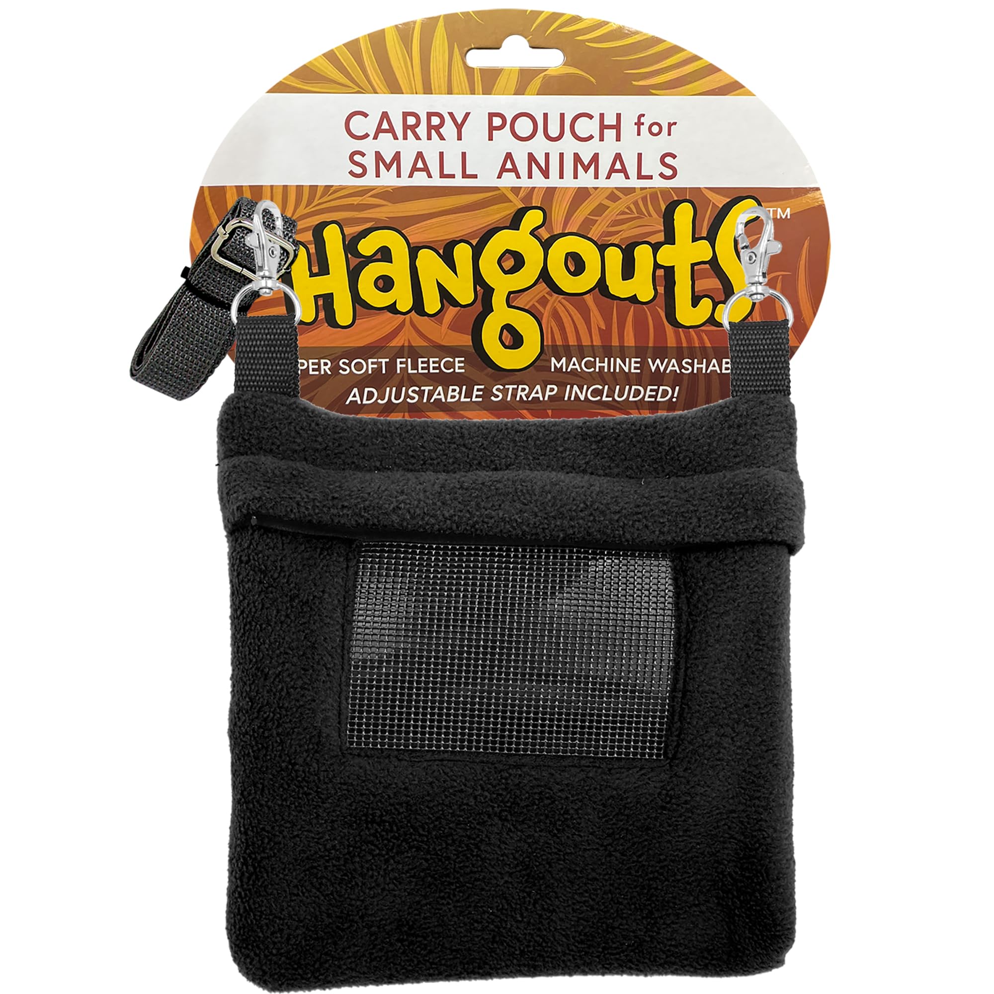 Exotic Nutrition 2 Pack Carry Pouch For Small Animals - Breathable Window, Strong Zipper, Adjustable Strap - Sugar Gliders Hamst