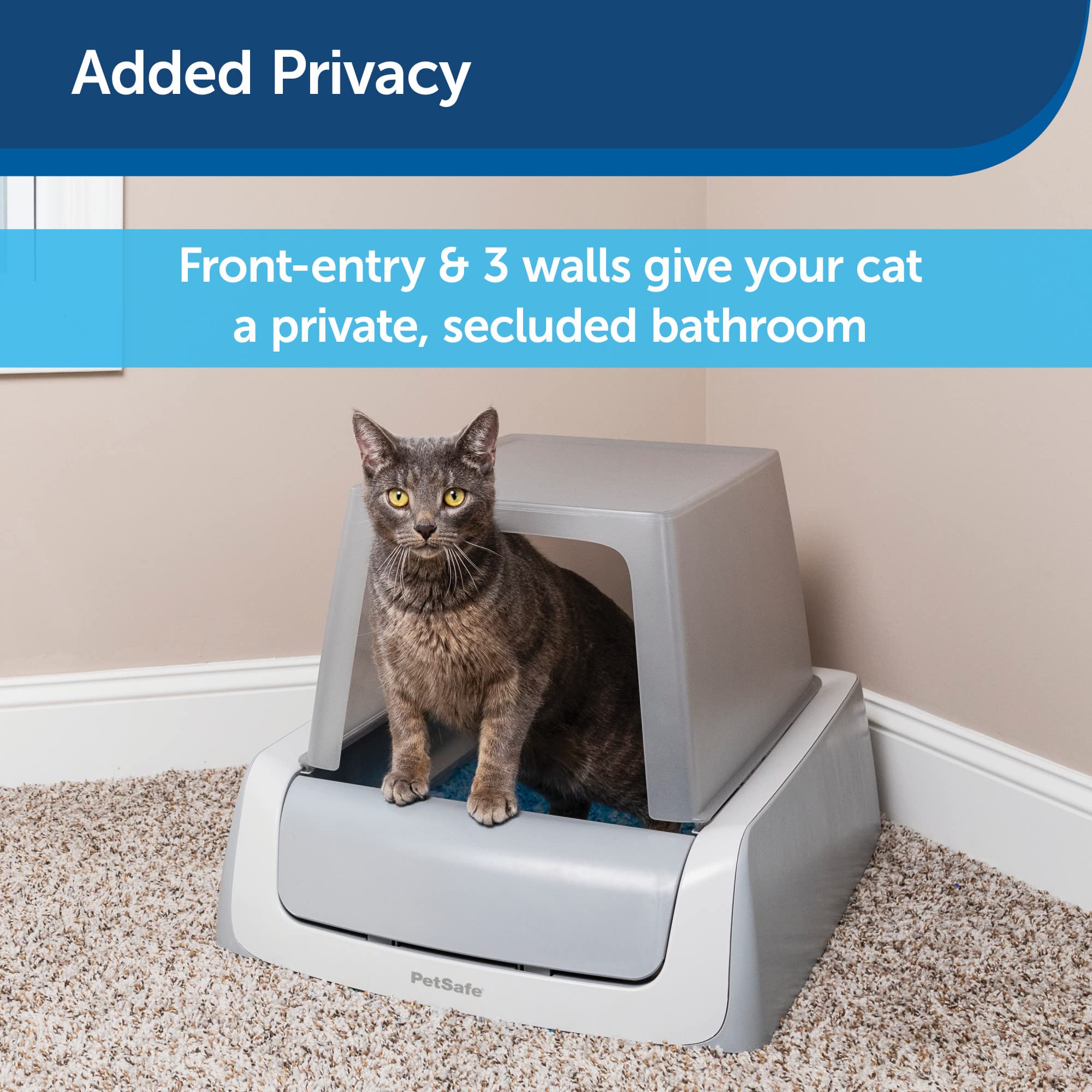 Petsafe Scoopfree Litter Box Privacy Hood, Cover Works With Second Generation Scoopfree Self-Cleaning Litter Box, Lid For Odor C