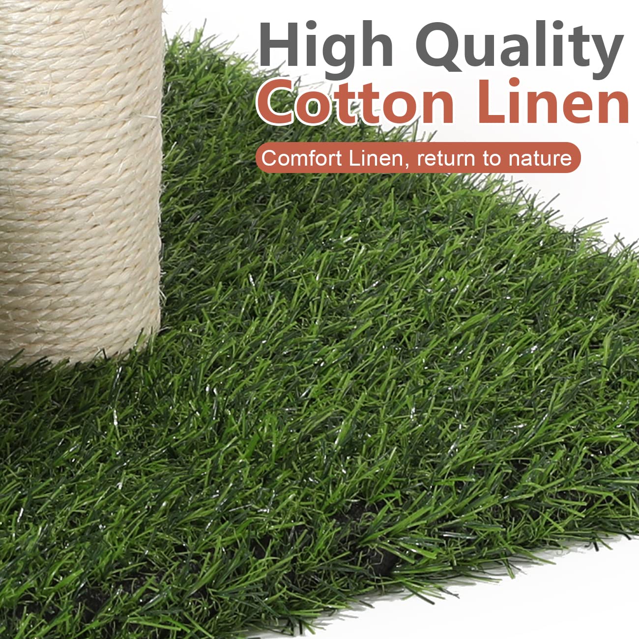 Powerking Cat Scratching Post, Mushroom Claw Scratching Post For Cat, Natural Sisal Cat Scratchers With 3 Mushroom Pole, Cat Interactive Toys