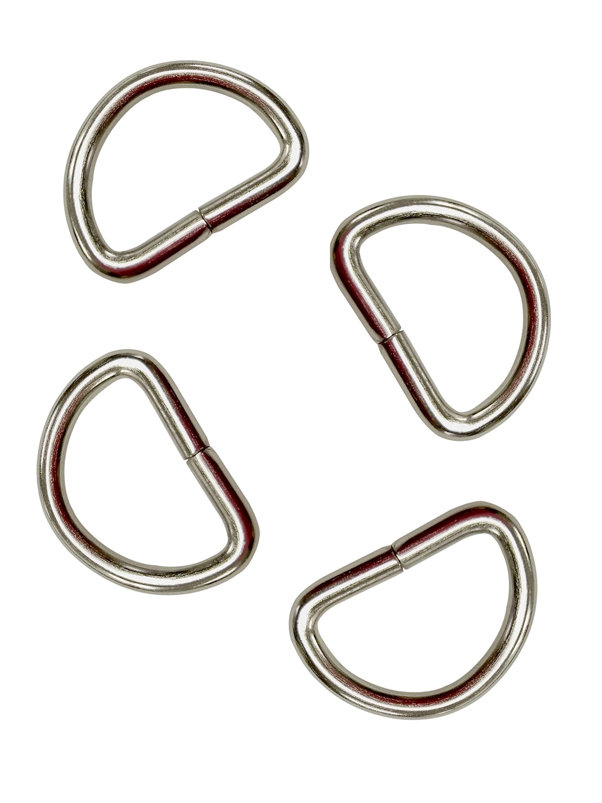 50 Pack Of Metal D Rings Heavy Duty 3/4 Inch D-Rings For Sewing, Keychains, Belts And Dog Leash