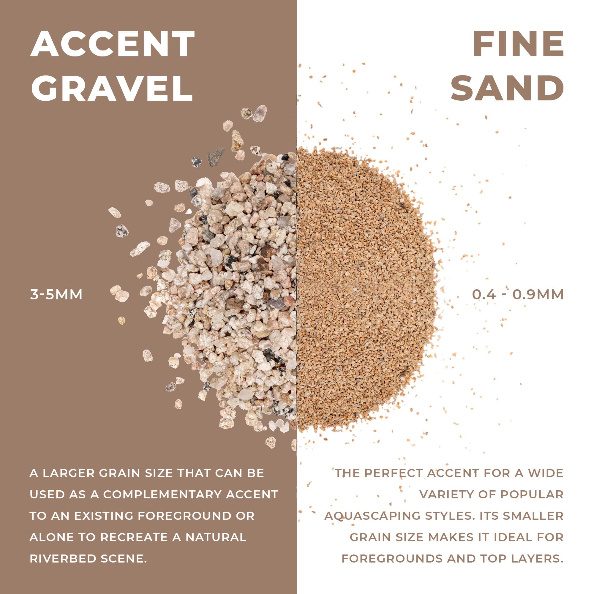 Ultum Nature Systems Controsand Monterey Aquarium Gravel (8L) - Small Pebbles for Fish Tank - Planted Aquarium Rocks - Fish Tank