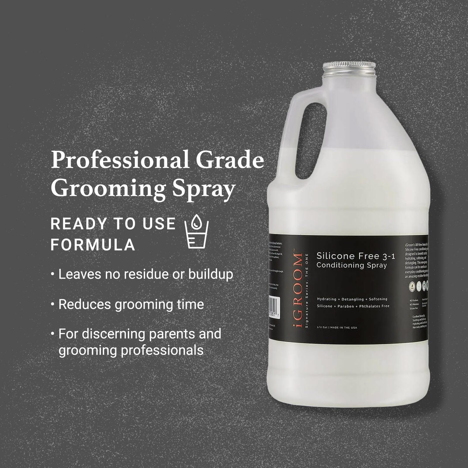 Igroom Silicone Free 3-1 Dog Conditioning/Detangling Spray, Luxury Pet Beauty Care, Hydrating, Paraben And Phthalates Free, Made