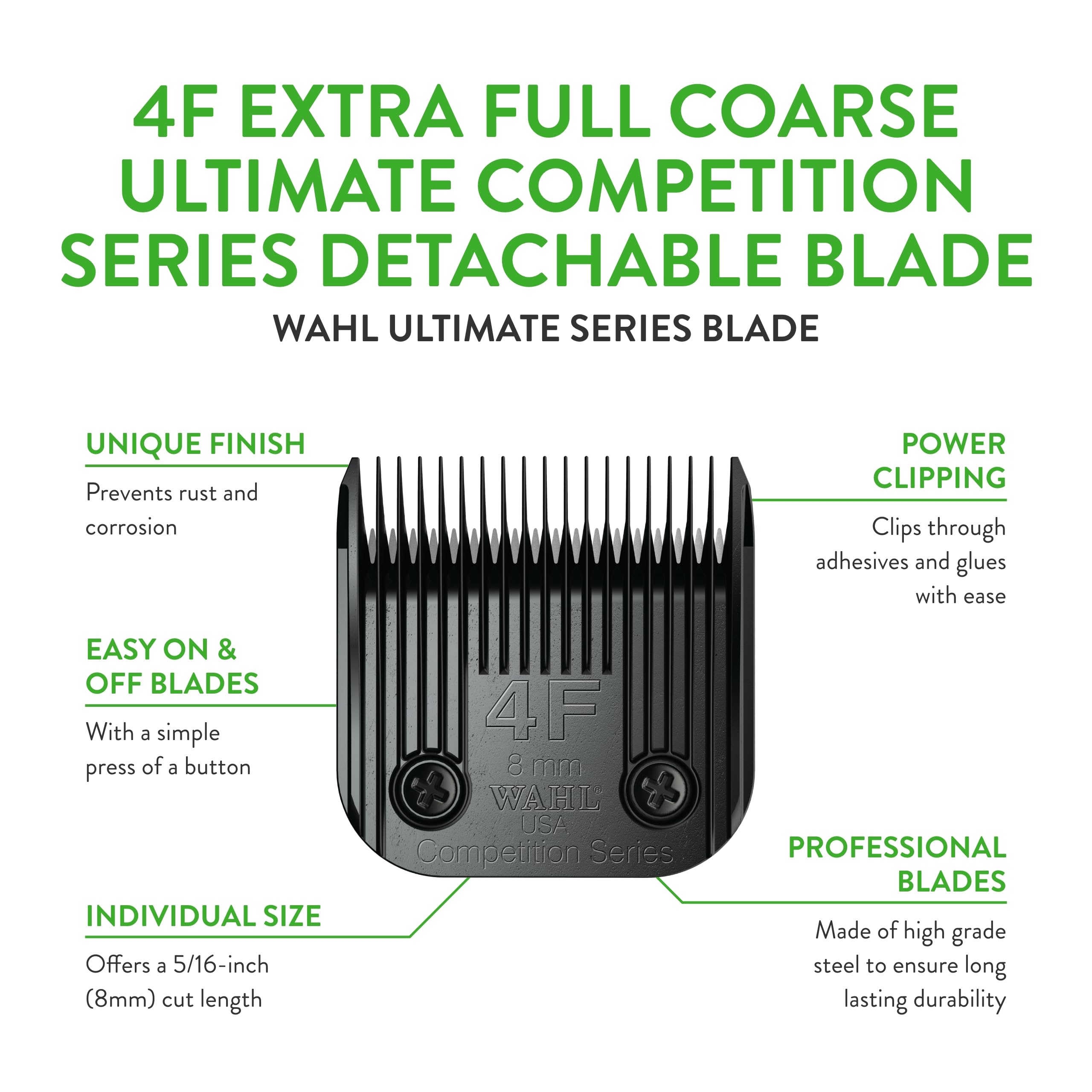 Wahl Professional Animal 4F Extra Full Coarse Ultimate Competition Series Detachable Blade With 5/16-Inch Cut Length (2375-500)