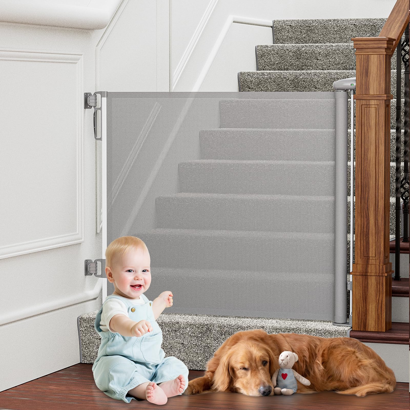 PRObebi Retractable Baby Gates Extra Wide
