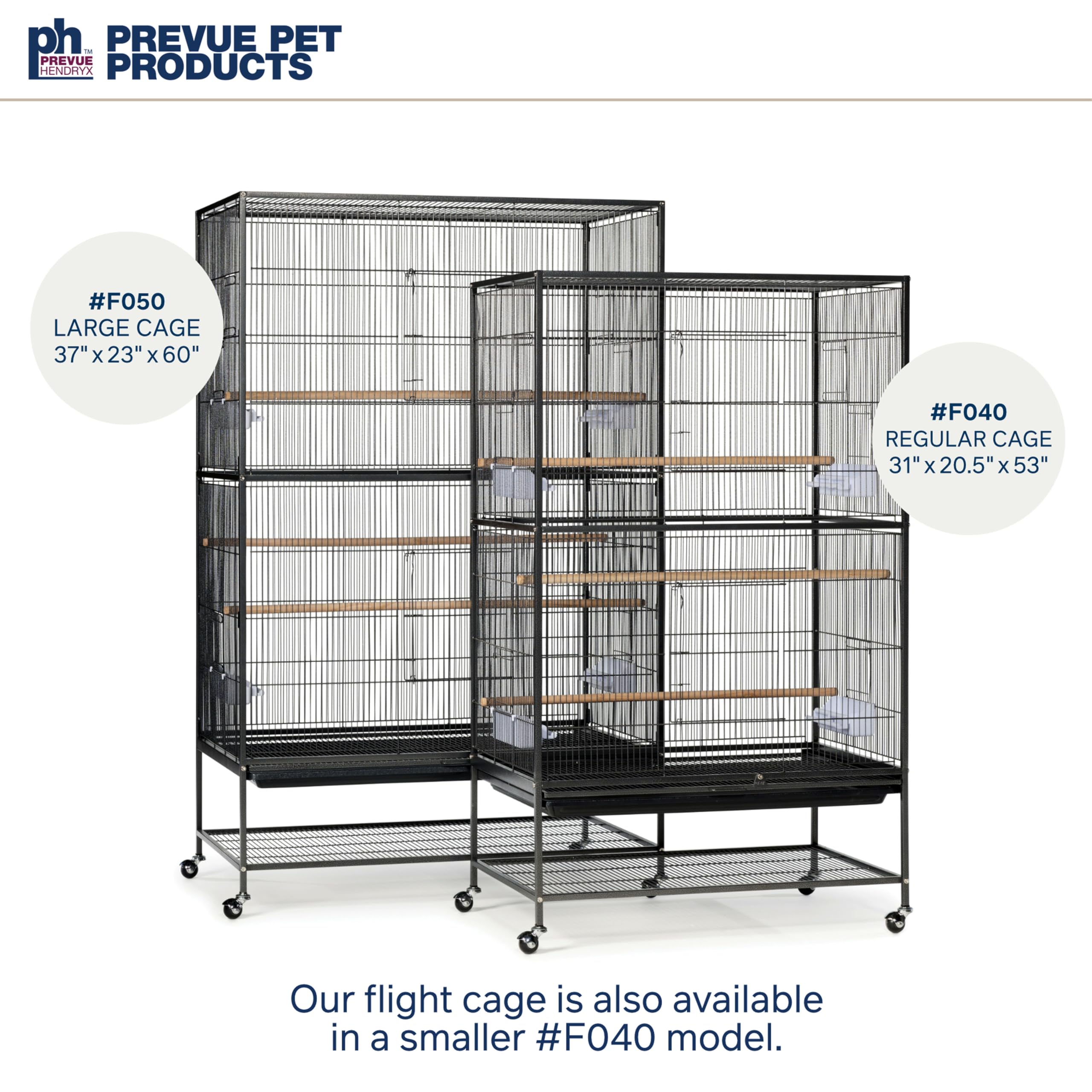 Prevue Hendryx F050 Pet Products Wrought Iron Flight Cage, X-Large, Hammertone Black