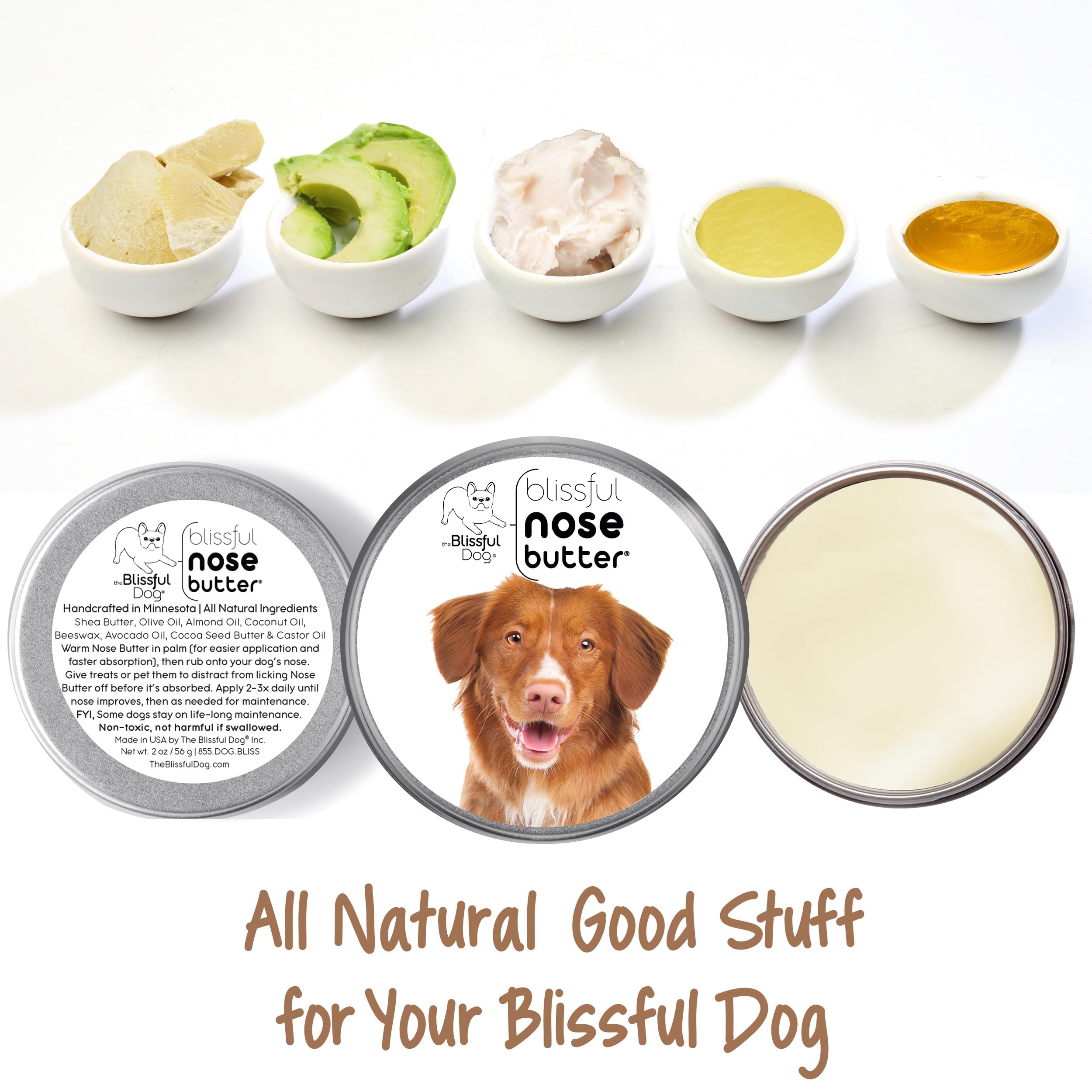 The Blissful Dog Nova Scotia Duck Tolling Retriever Unscented Nose Butter - Dog Nose Butter, 1 Ounce