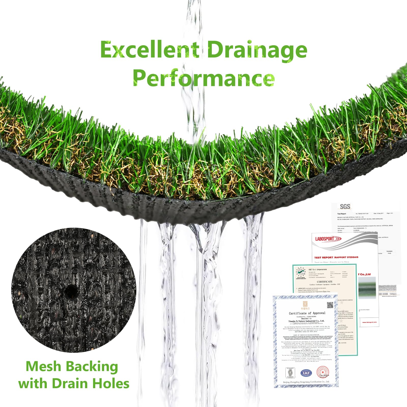 Bjxjnord Artificial Grass For Dogs Potty,Dog Grass Pad , 27.6*51.2Inch Fake Grass Pee Pad For Dogs,Dog Putty Potty Training Gras