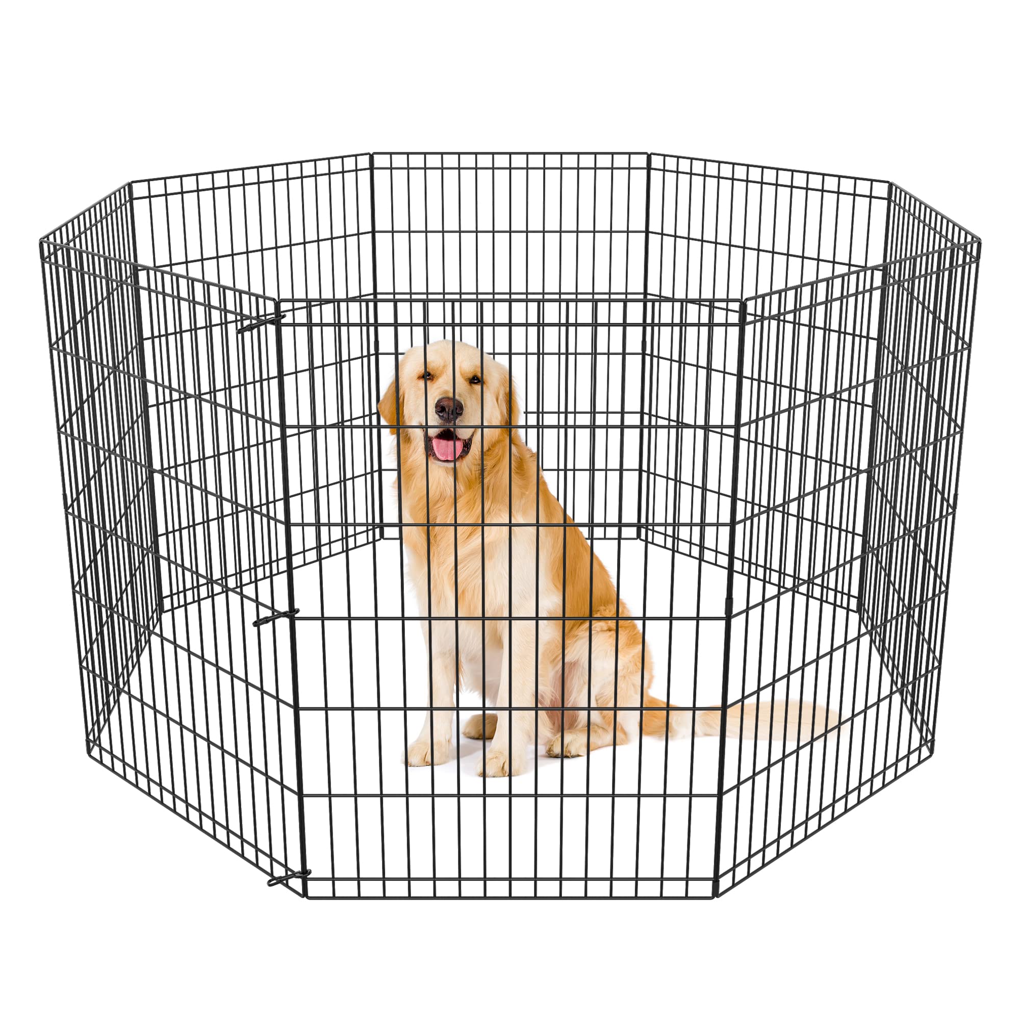 24/30/36/42/48 Inch Pet Playpen Puppy Playpen Dog Exercise Pen Indoor Outdoor Folding Dog Fence For Small Animals 8 Panel