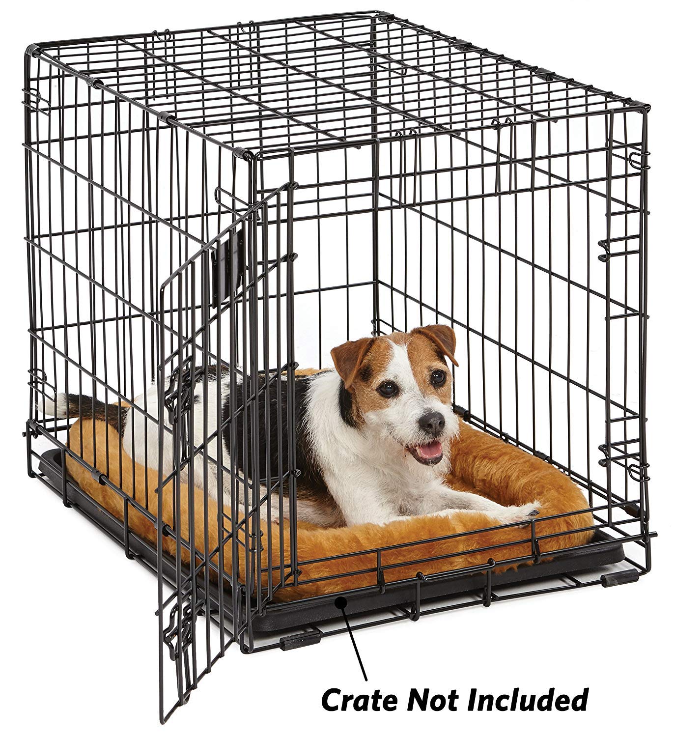 Midwest Homes For Pets Bolster Dog Bed 24L-Inch Cinnamon Dog Bed Or Cat Bed W/ Comfortable Bolster | Ideal For Small Dog Breeds & Fits A 24-Inch Dog Crate | Easy Maintenance Machine Wash & Dry