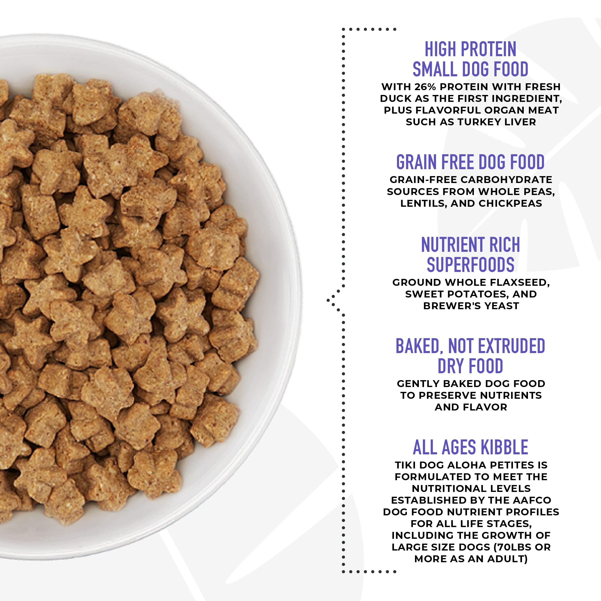 Tiki Dog Born Carnivore for Dogs, Savory Chicken, Peas & Lentils Recipe, Grain Free Baked Kibble for Maximum Nutrition, For Adul