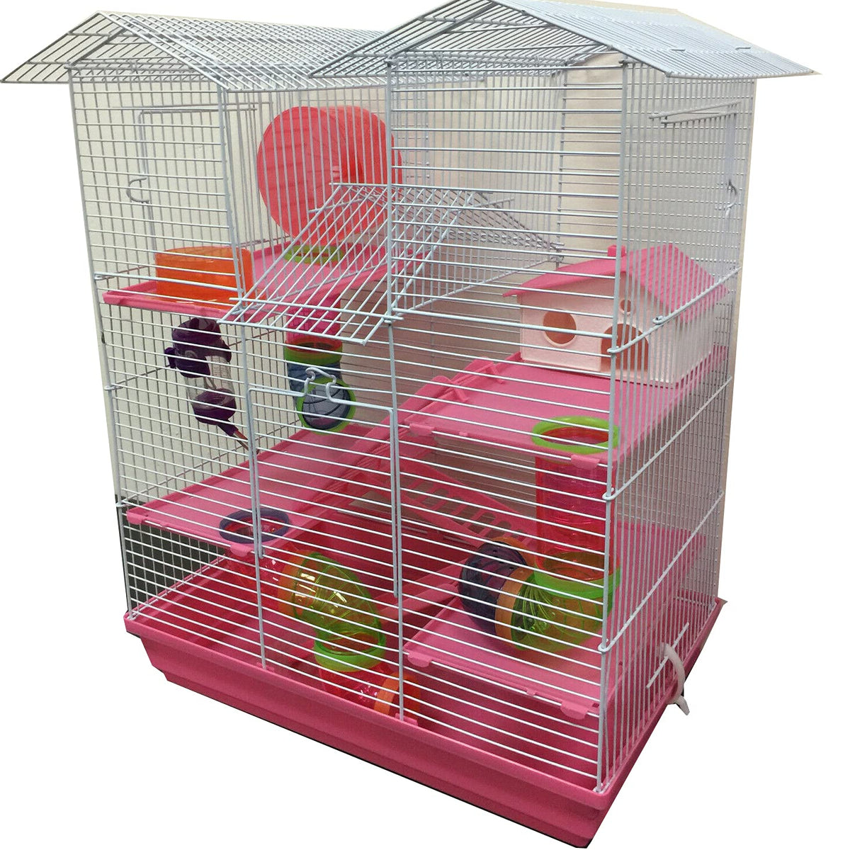Large Multi-Level Twin Tower with Crossing Level Tube Syrian Hamster ...